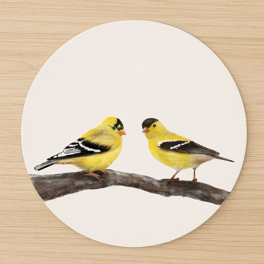 American Goldfinches Mousepad - MerikaArt