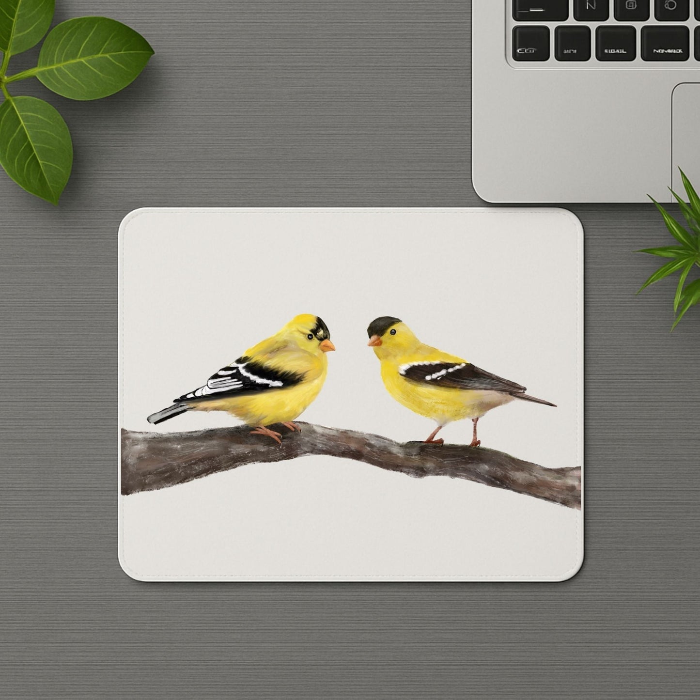 American Goldfinches Mousepad - MerikaArt