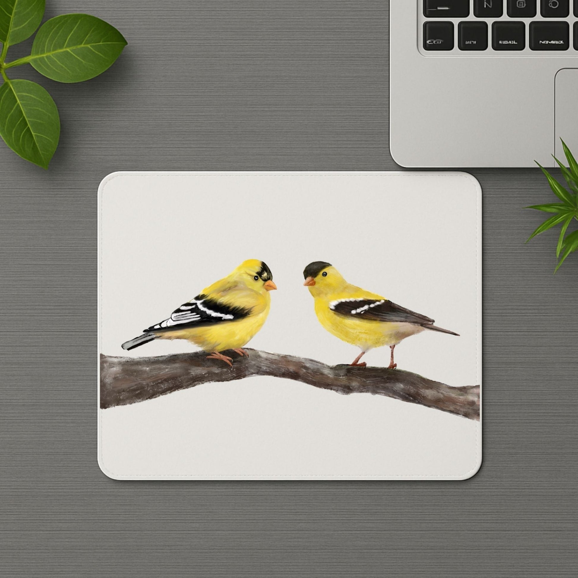 American Goldfinches Mousepad - MerikaArt
