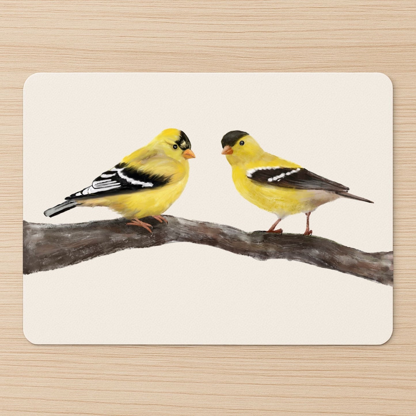 American Goldfinches Mousepad - MerikaArt