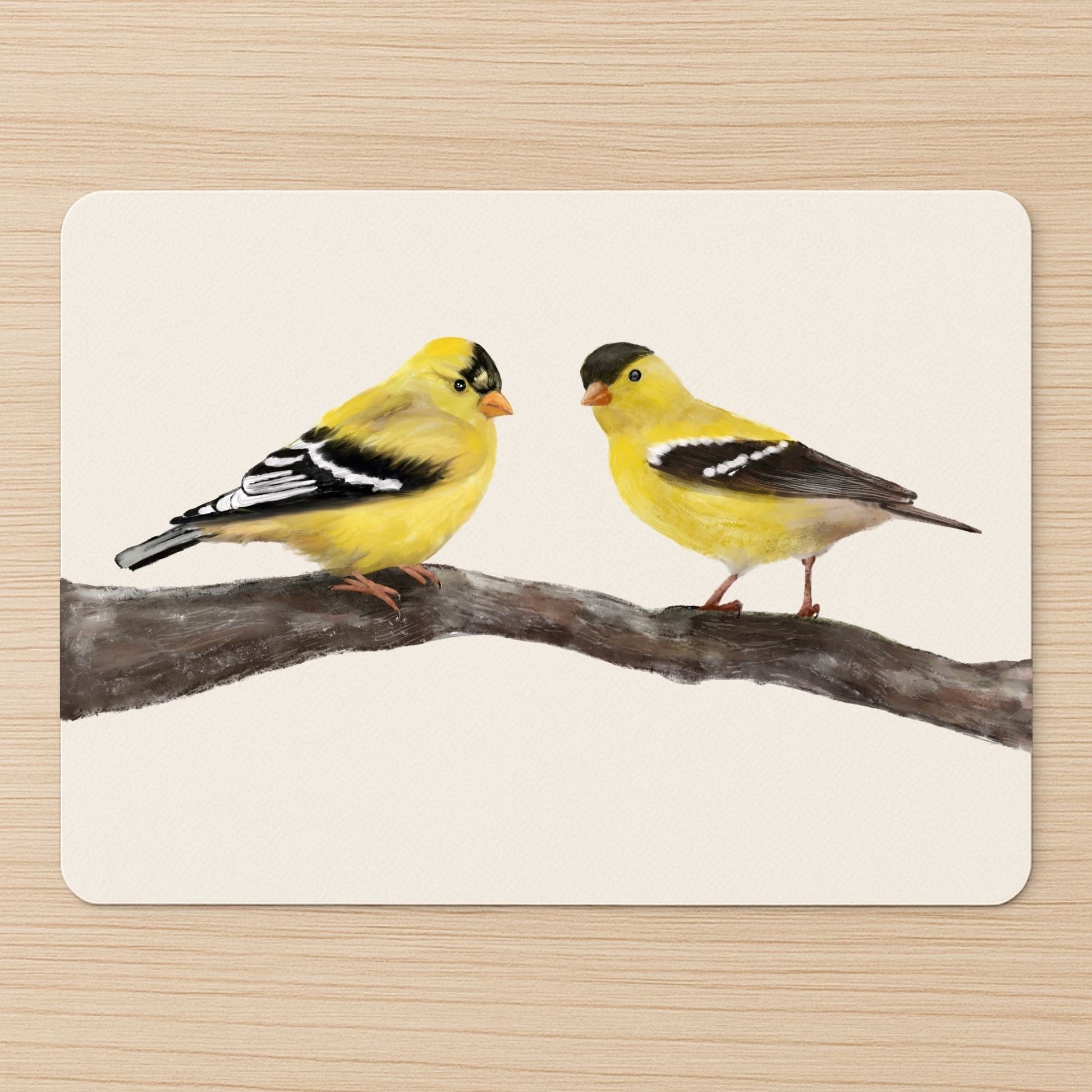 American Goldfinches Mousepad - MerikaArt