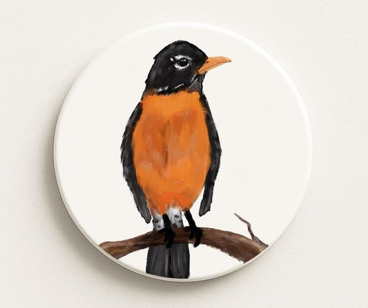 American Robin Ceramic Coaster - MerikaArt