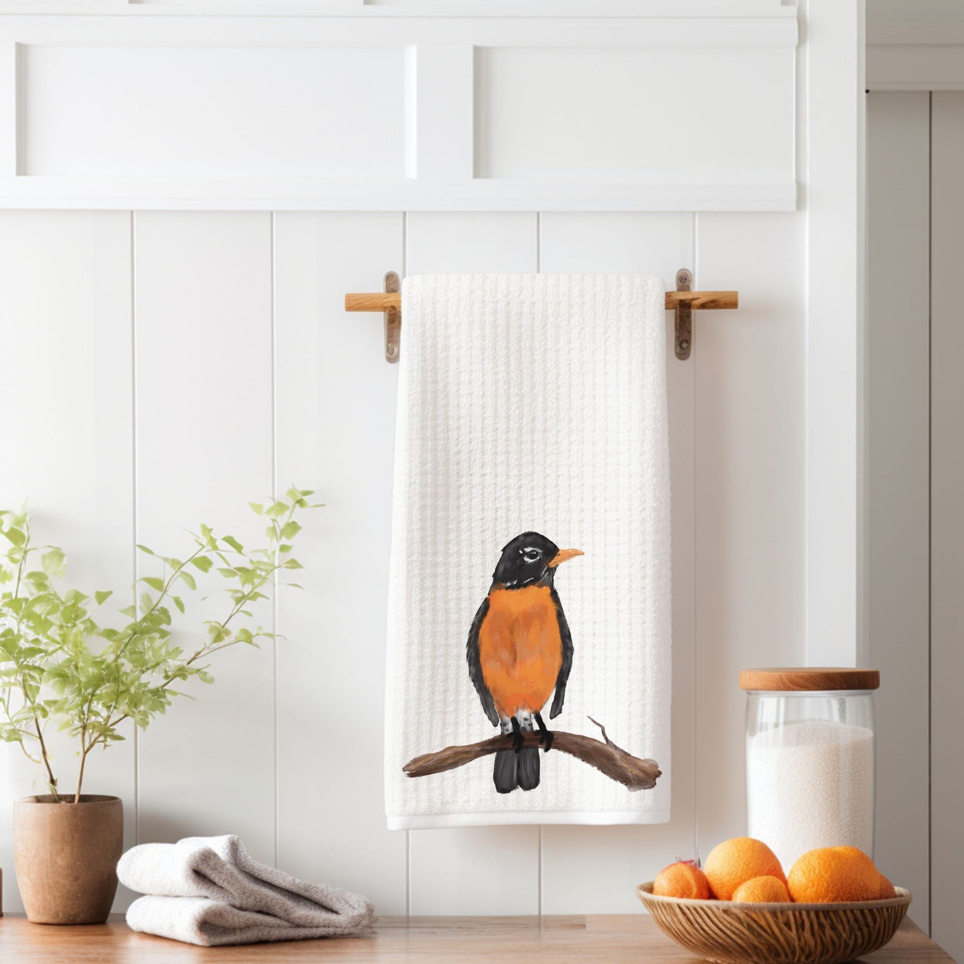 American Robin Kitchen Towel - MerikaArt