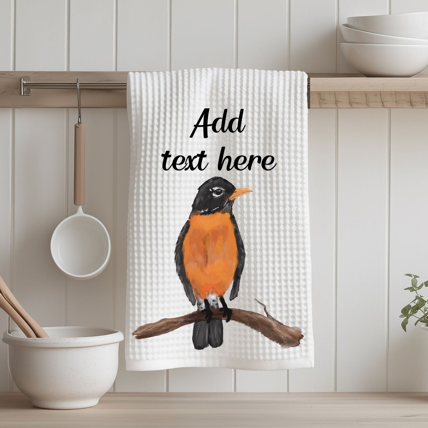 American Robin Kitchen Towel - MerikaArt