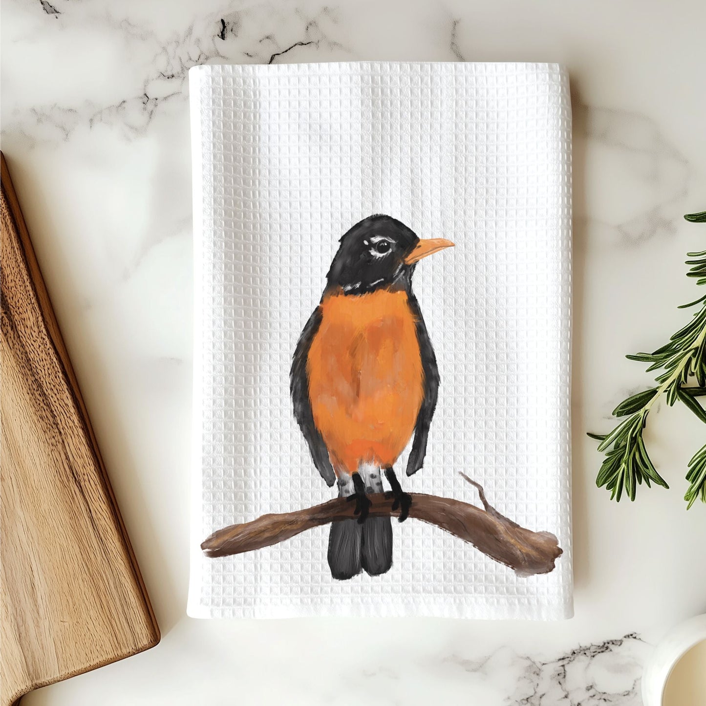 American Robin Kitchen Towel - MerikaArt