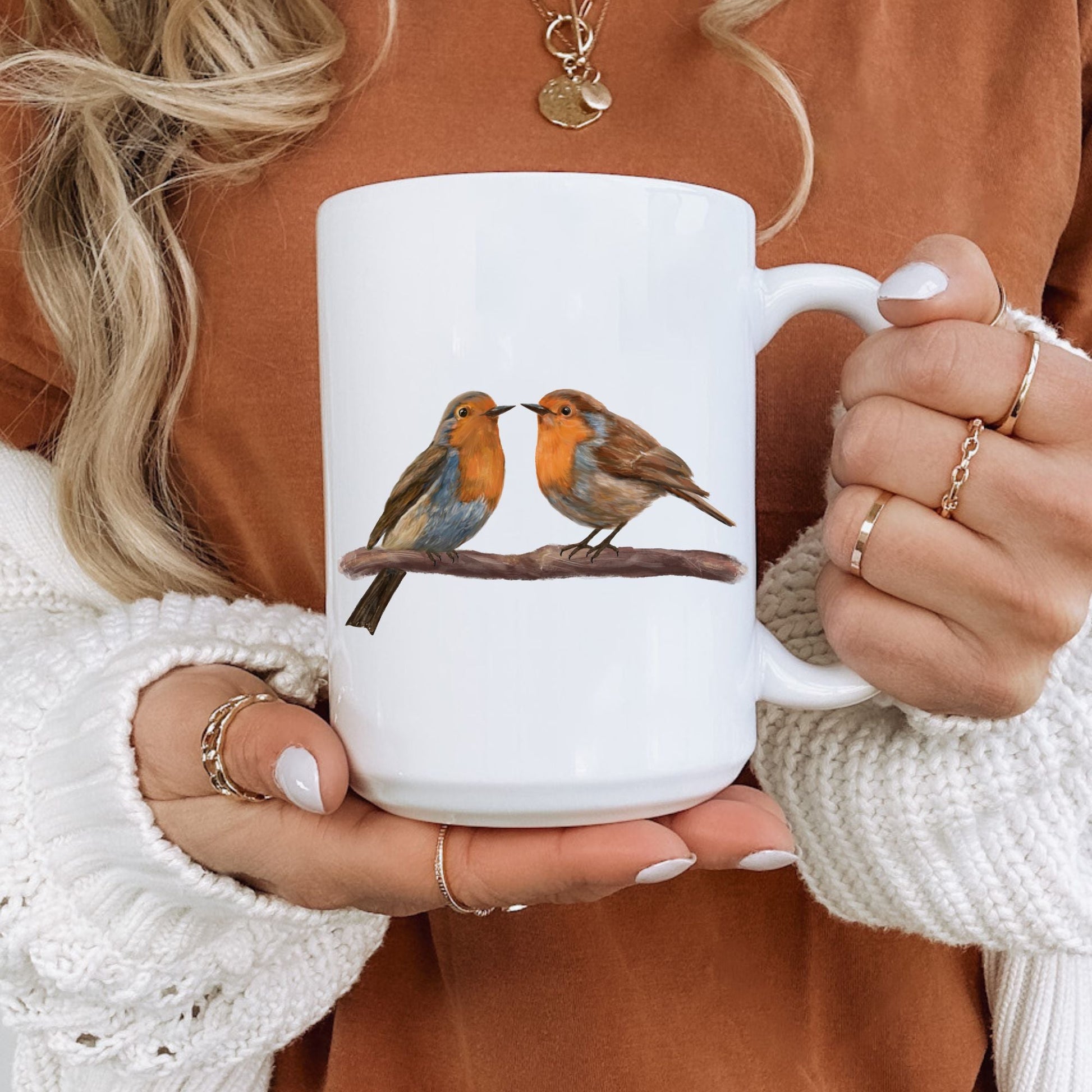 American Robin Pair Mug - MerikaArt