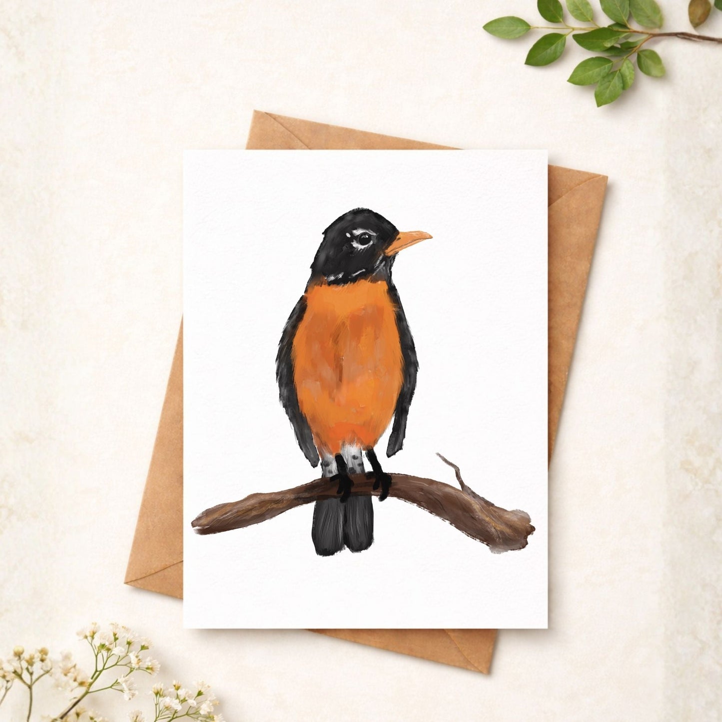 American Robin Postcard - MerikaArt
