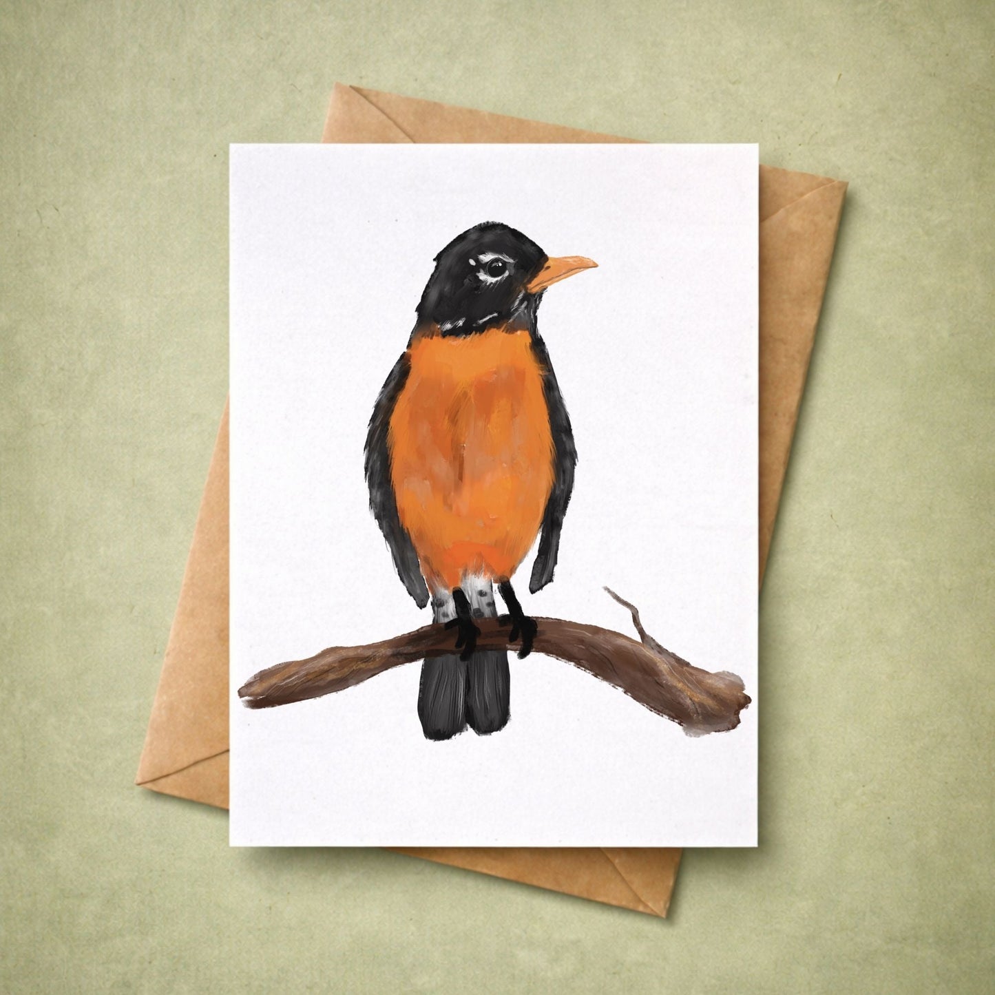 American Robin Postcard - MerikaArt