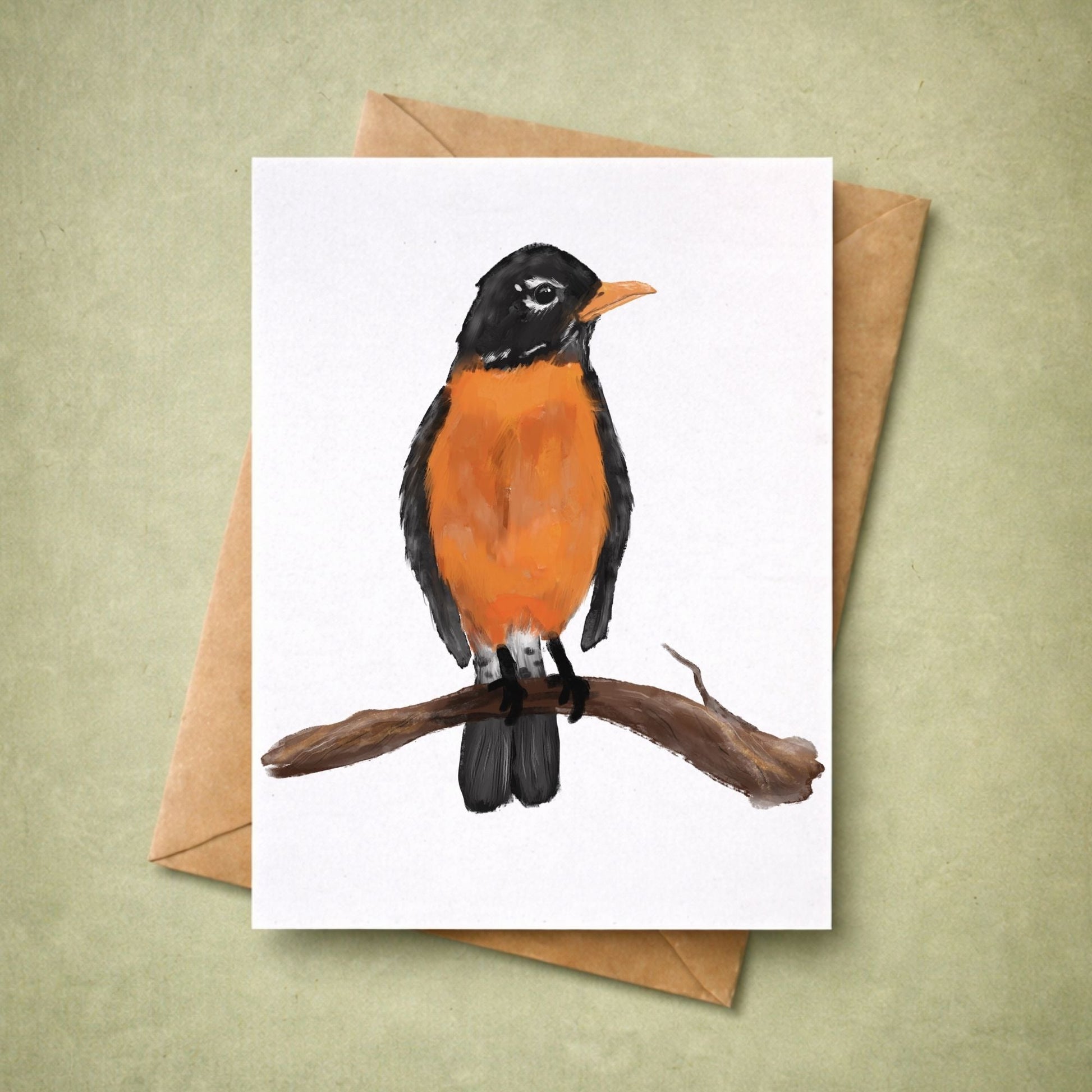 American Robin Postcard - MerikaArt