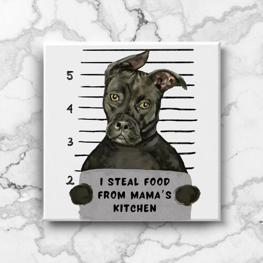 American Staffordshire Terrier Mugshot Tile - MerikaArt