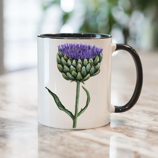 Artichoke Flower Mug - MerikaArt