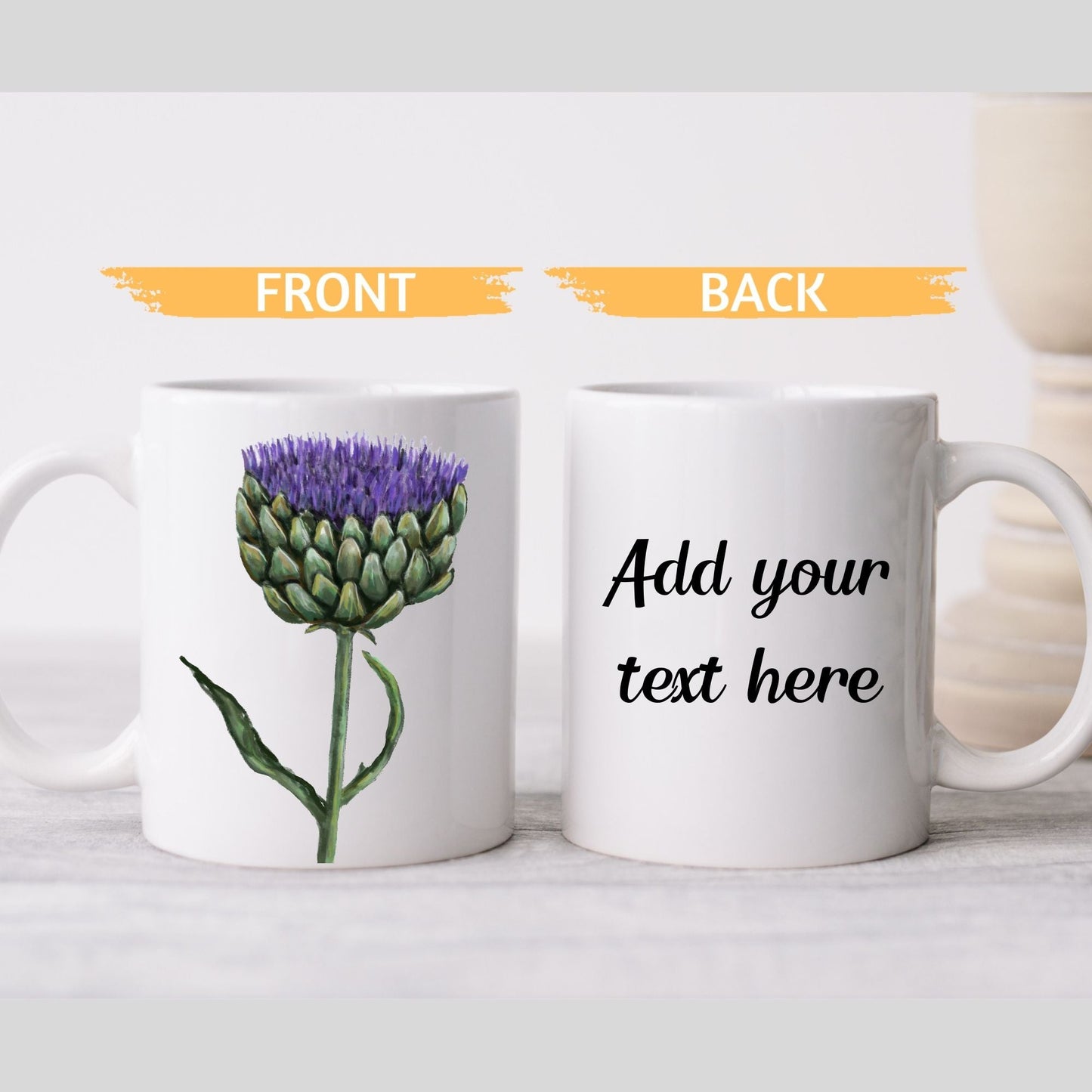 Artichoke Flower Mug - MerikaArt