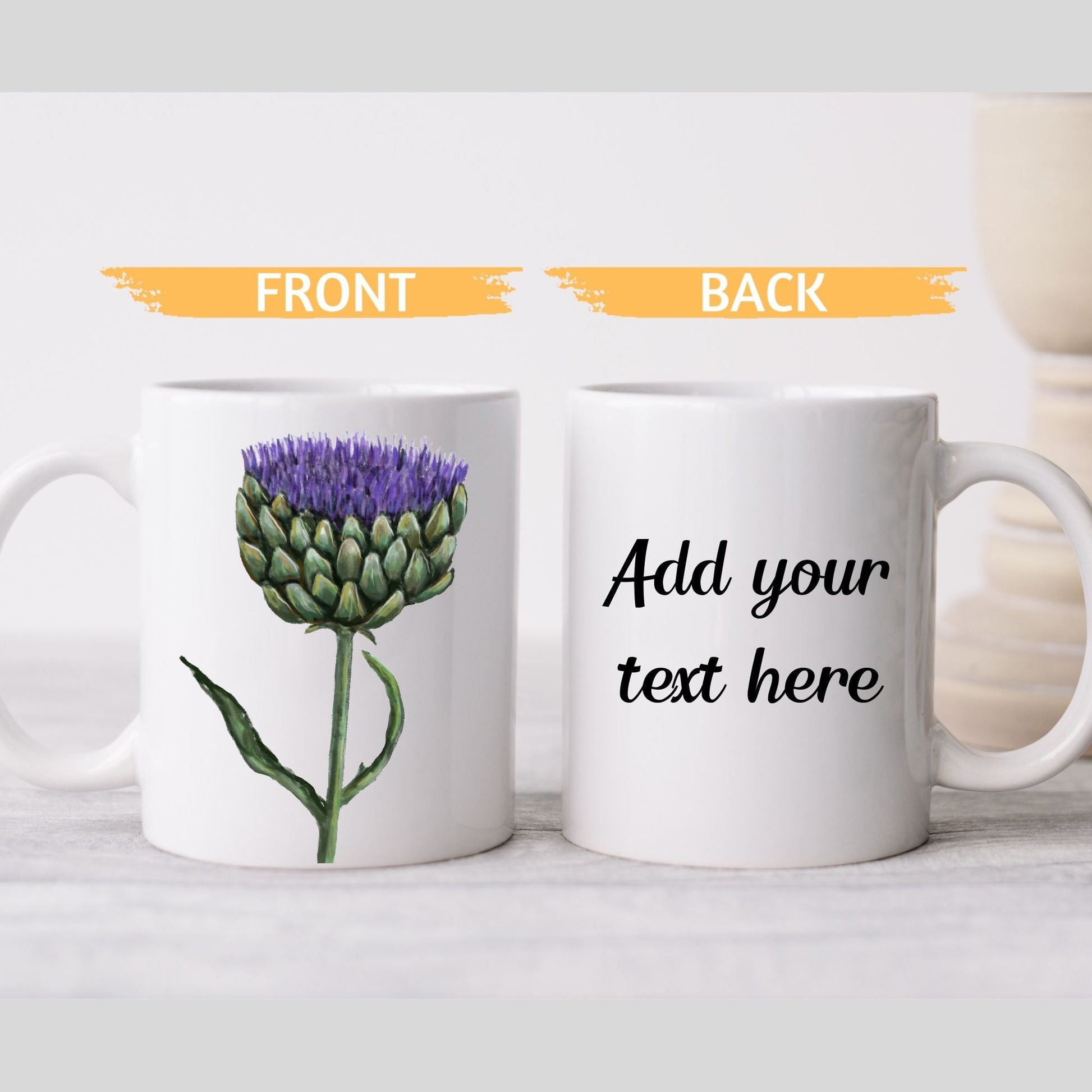 Artichoke Flower Mug - MerikaArt