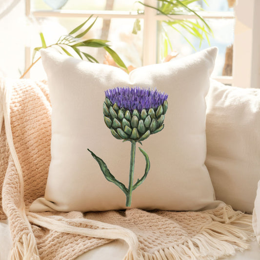 Artichoke Flower Pillow - MerikaArt