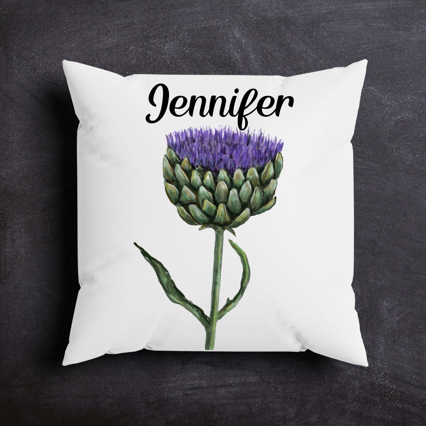 Artichoke Flower Pillow - MerikaArt