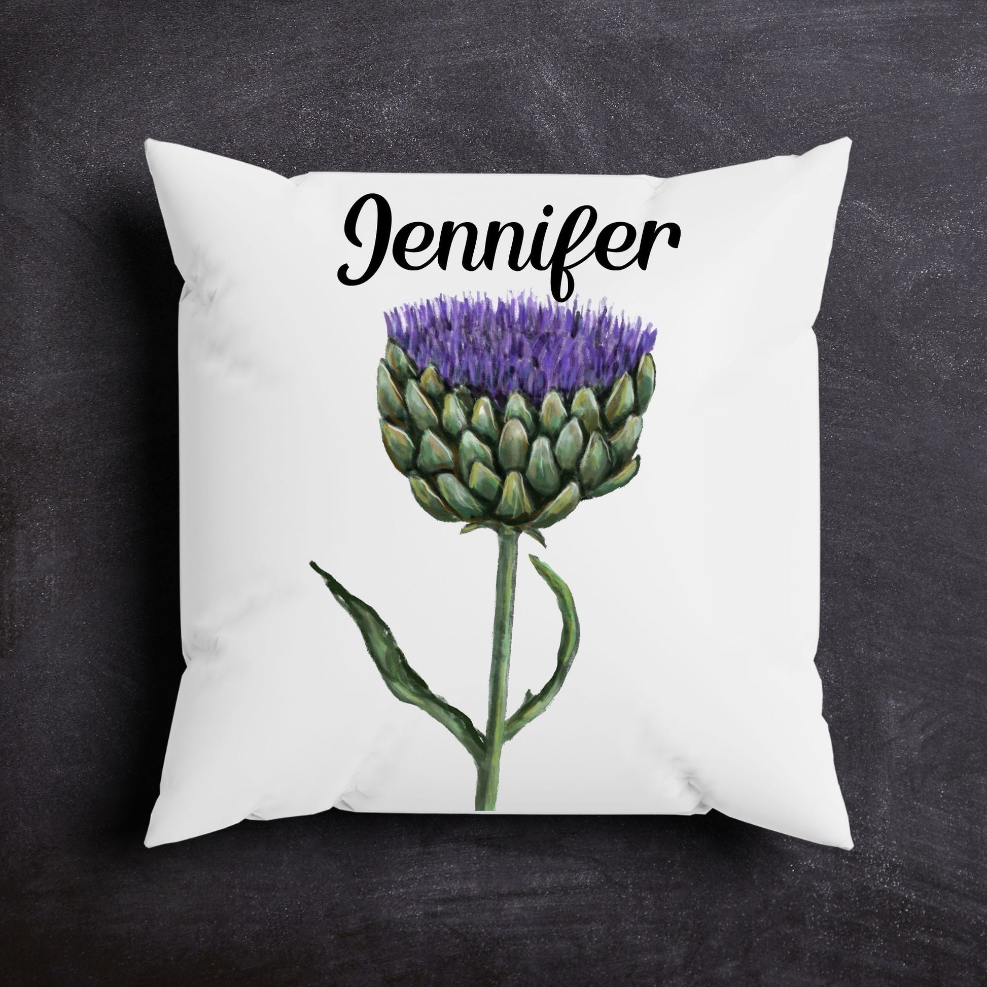 Artichoke Flower Pillow - MerikaArt