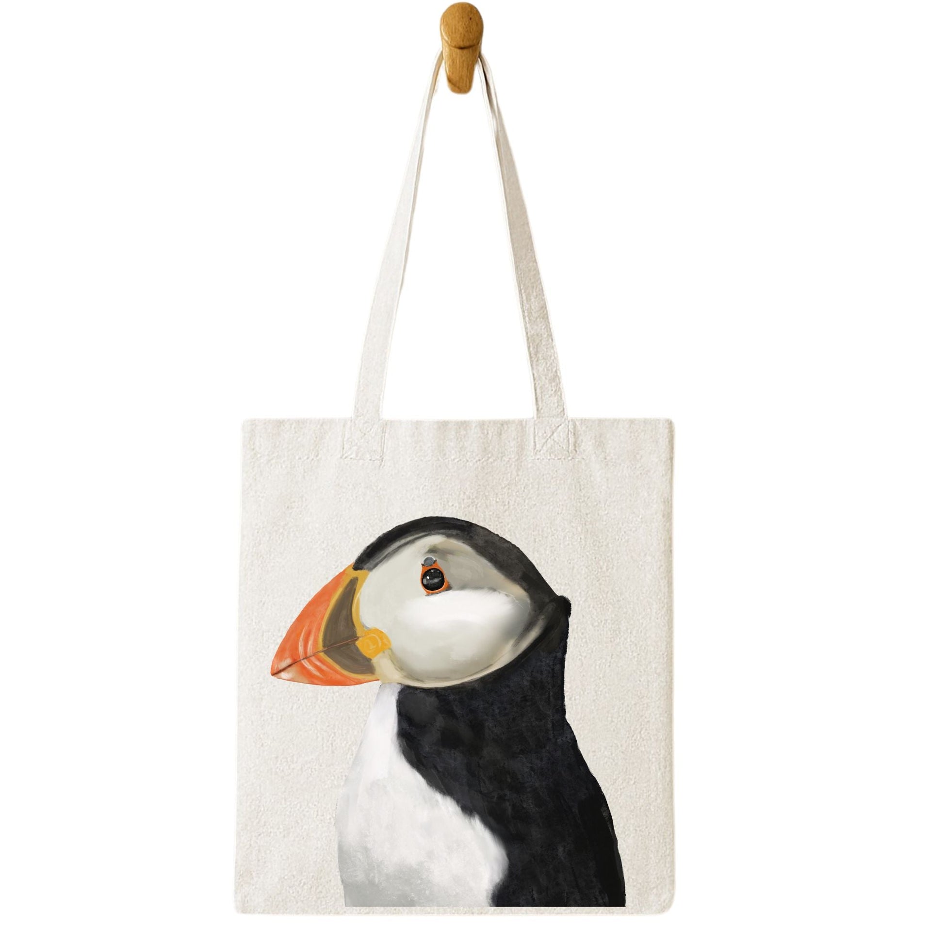 Atlantic Puffin Canvas Tote Bag - MerikaArt