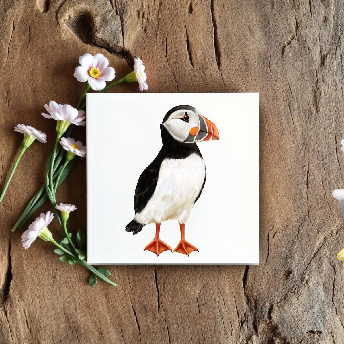 Atlantic Puffin Ceramic Tile - MerikaArt