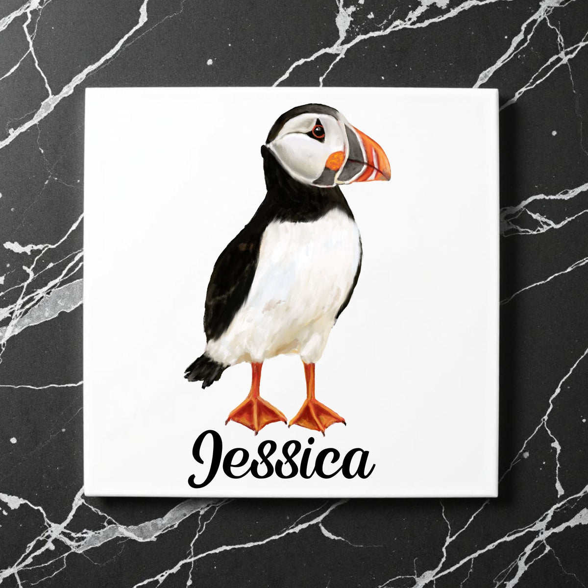 Atlantic Puffin Ceramic Tile - MerikaArt