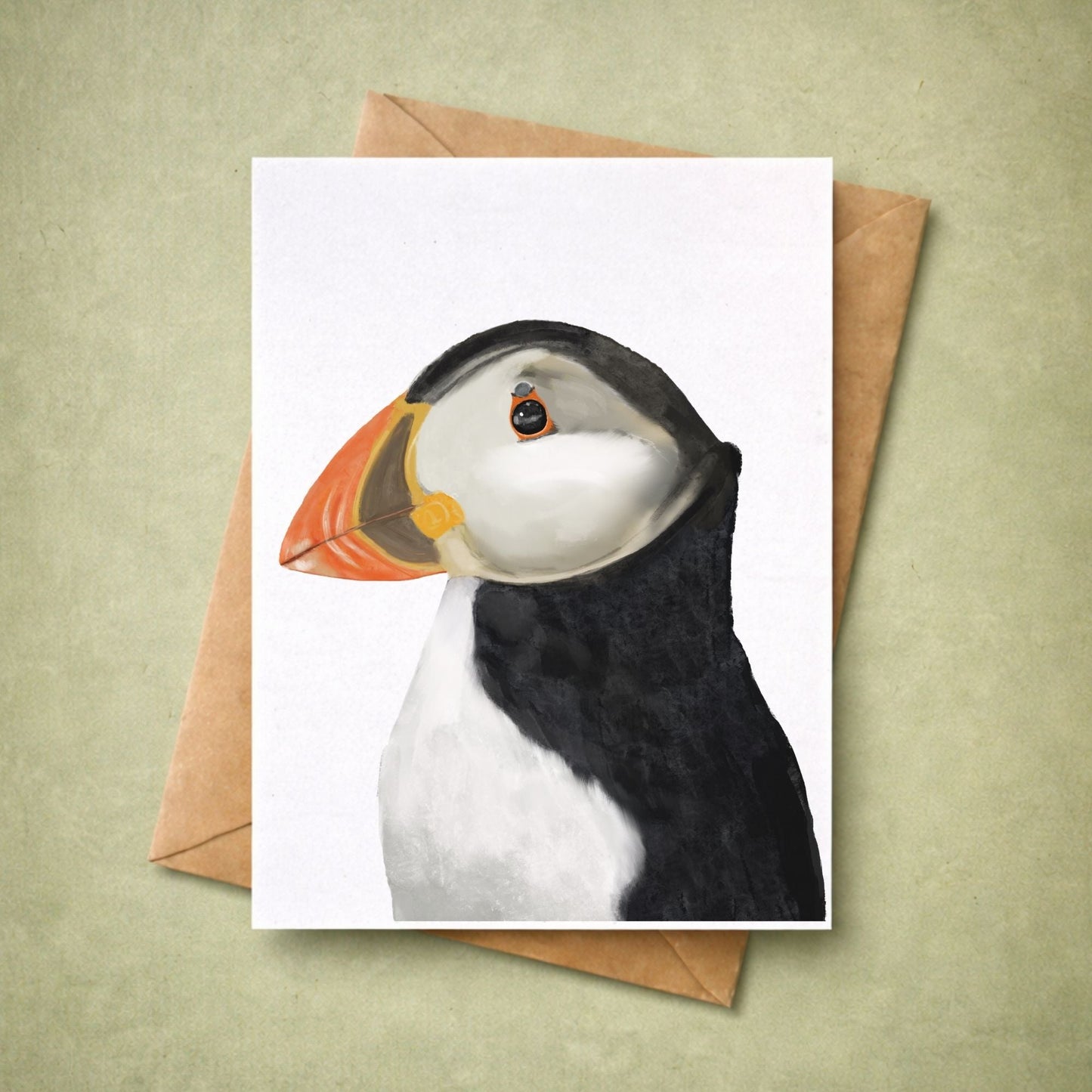 Atlantic Puffin Postcard - MerikaArt