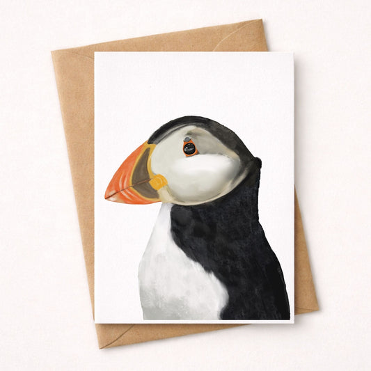 Atlantic Puffin Postcard - MerikaArt