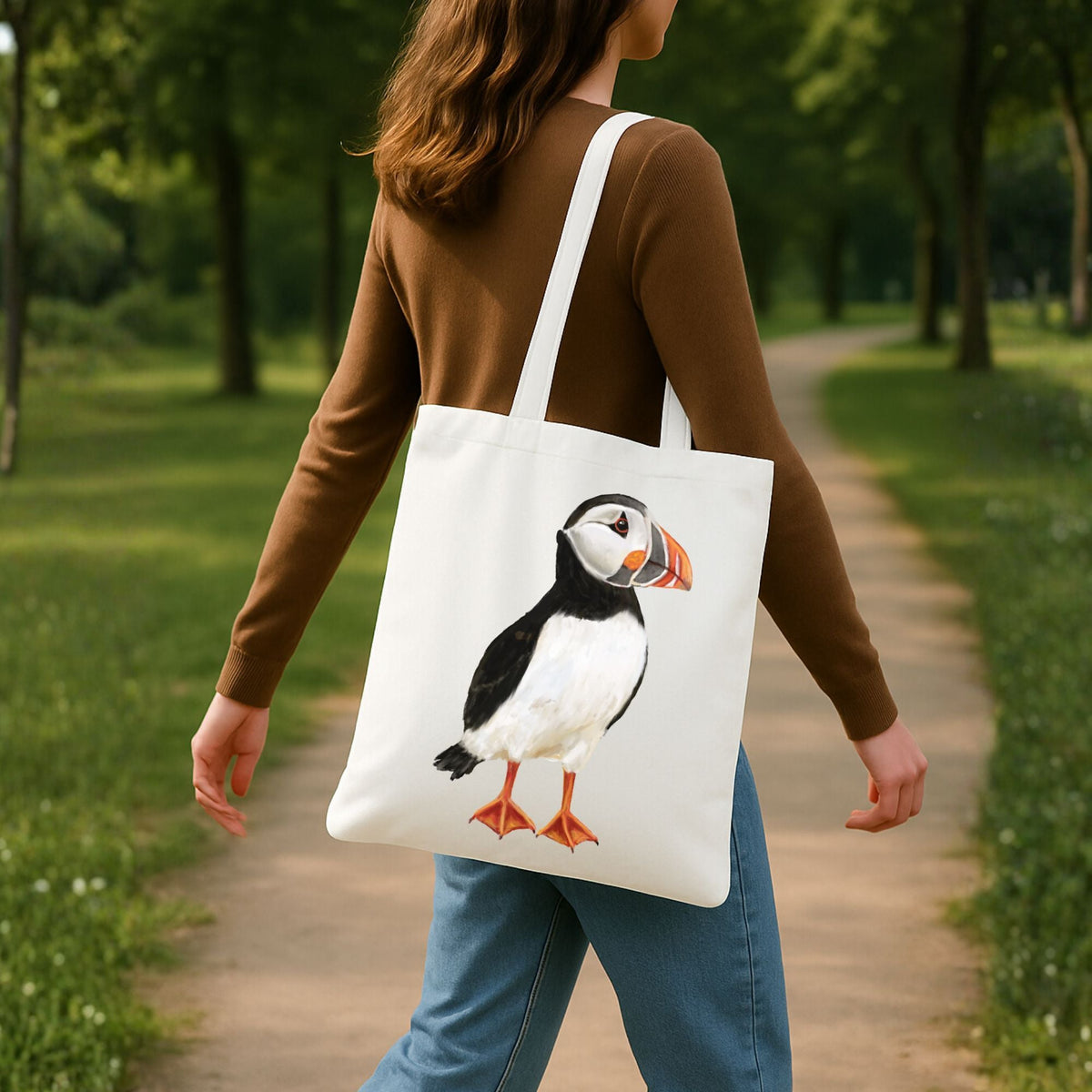Atlantic Puffin Tote Bag - MerikaArt