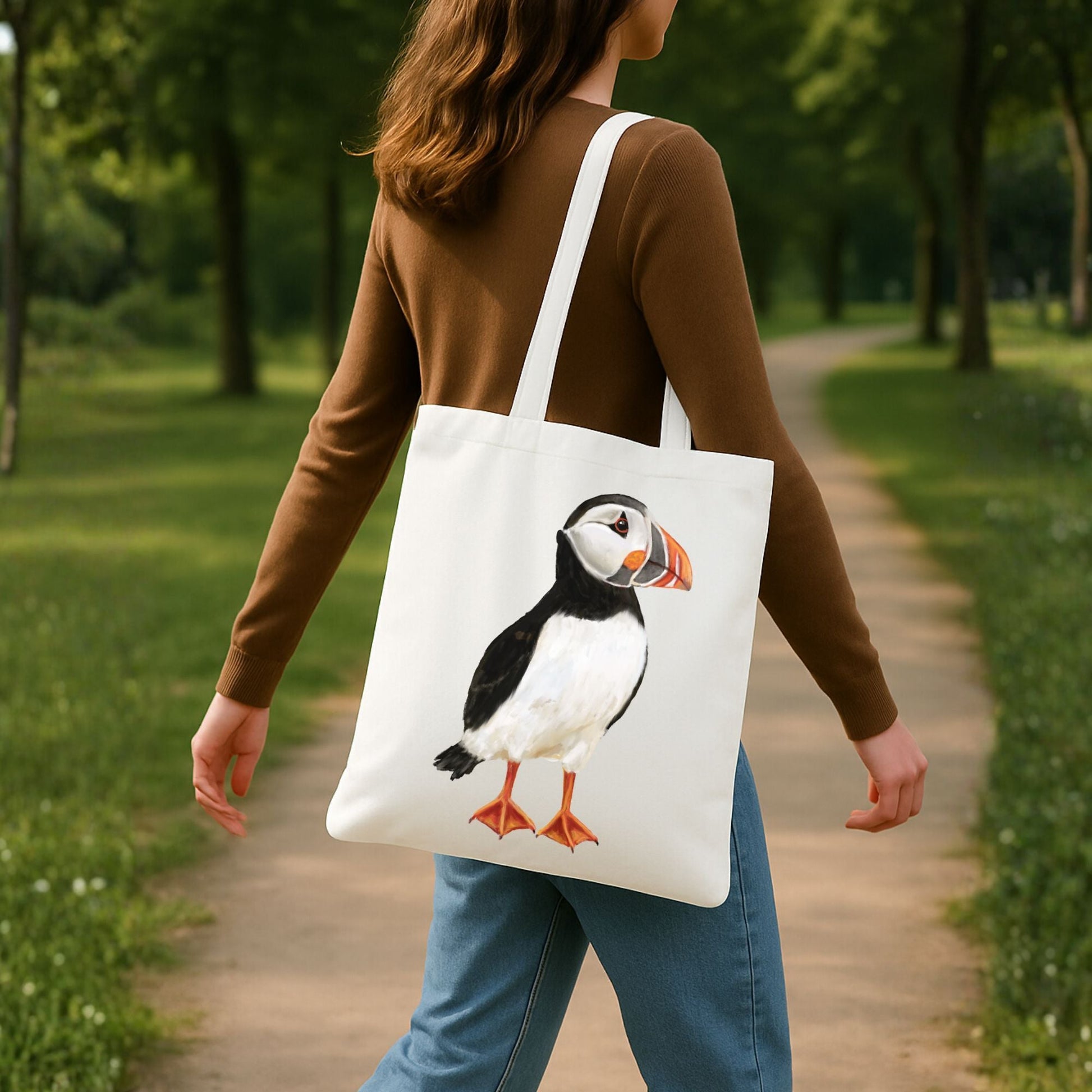 Atlantic Puffin Tote Bag - MerikaArt