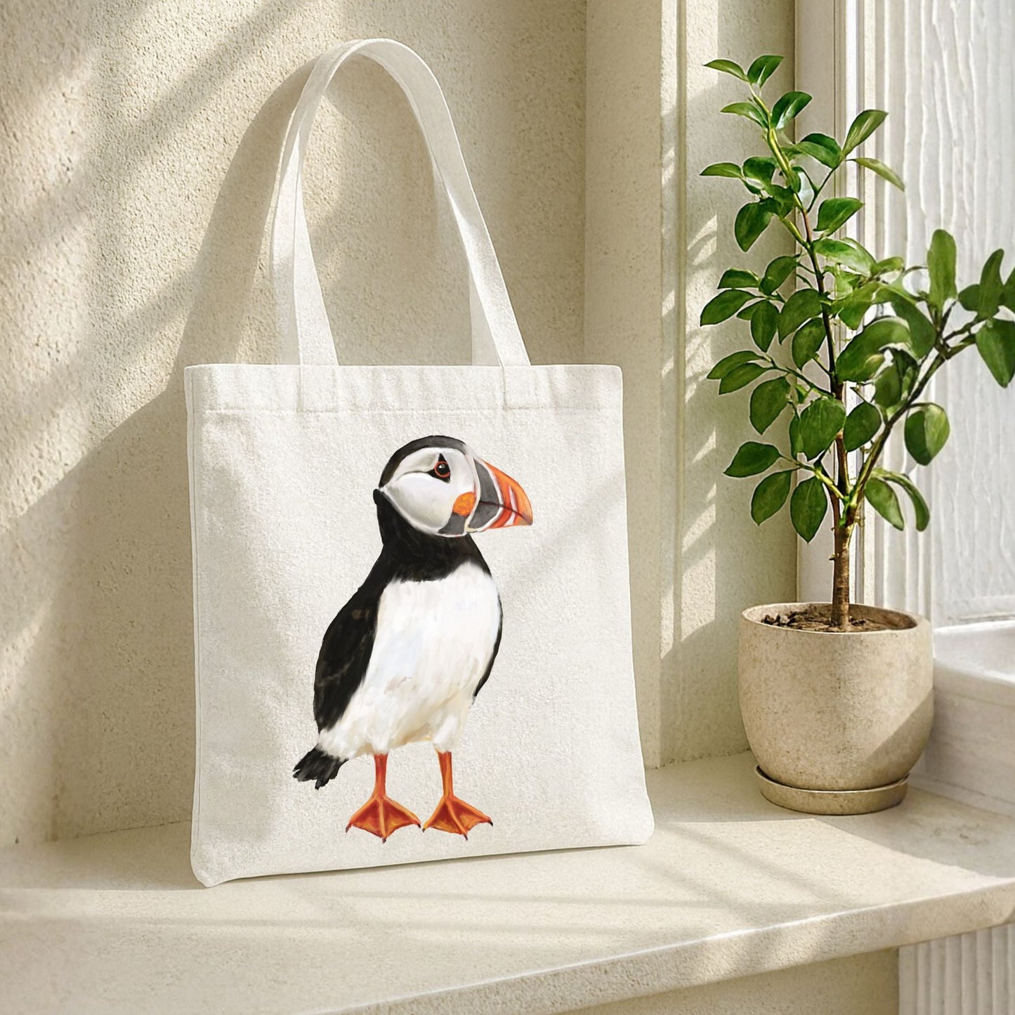 Atlantic Puffin Tote Bag - MerikaArt