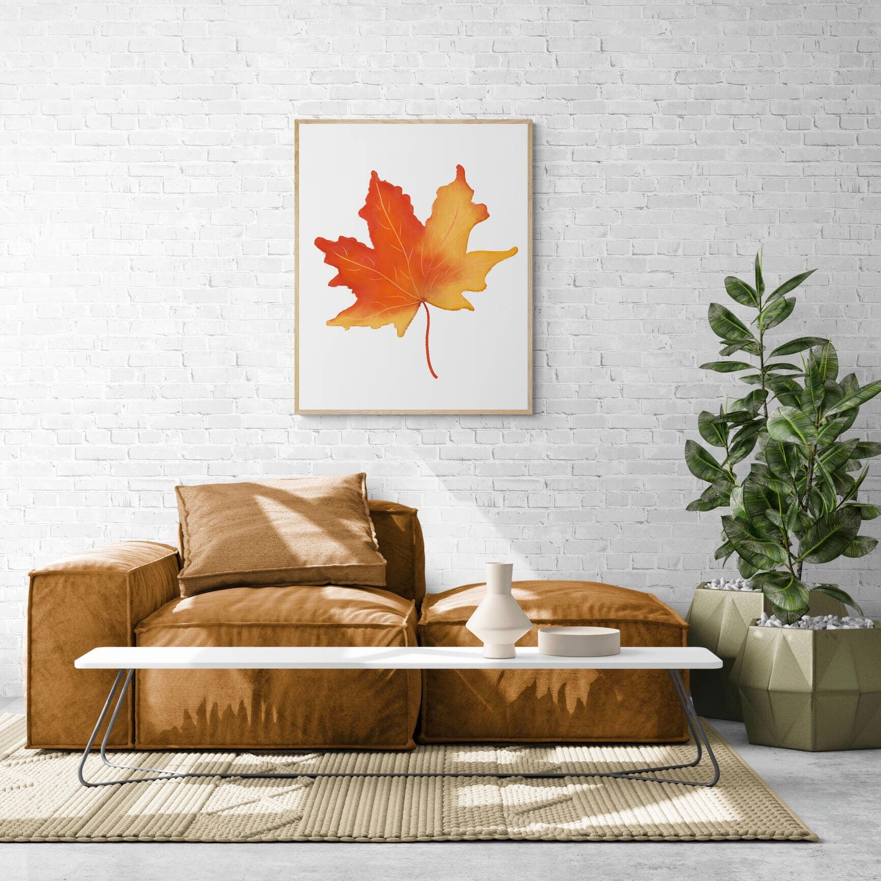 Autumn Leaves Glass Printing Wall Art Modern Decor Idea discount For Your House And Office Natural And Vivid Wall Decor Housewarming Gift