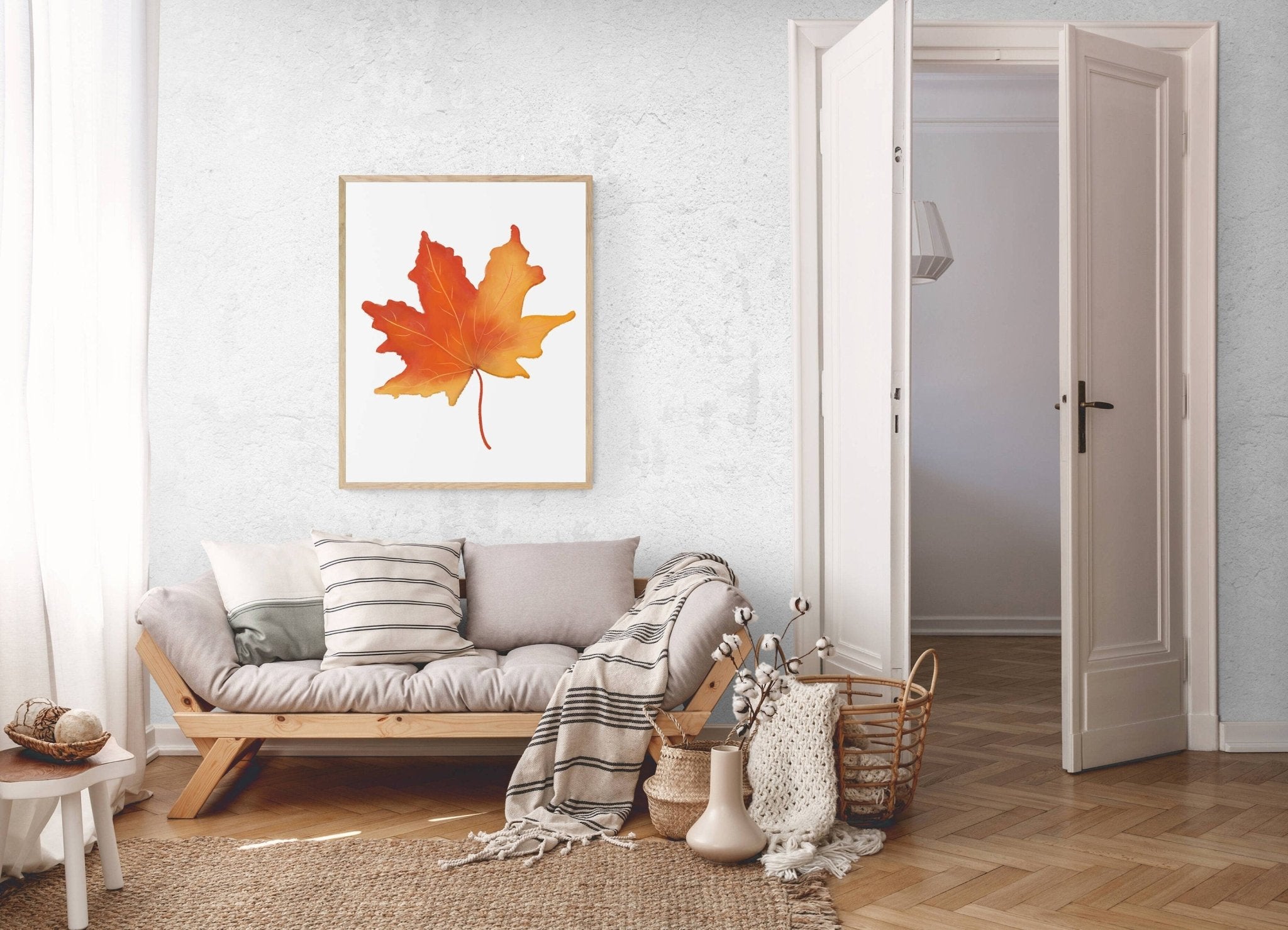 Autumn Leaves Glass Printing Wall Art Modern Decor Idea For Your House And Office Natural And Vivid Wall Decor Housewarming Gift top