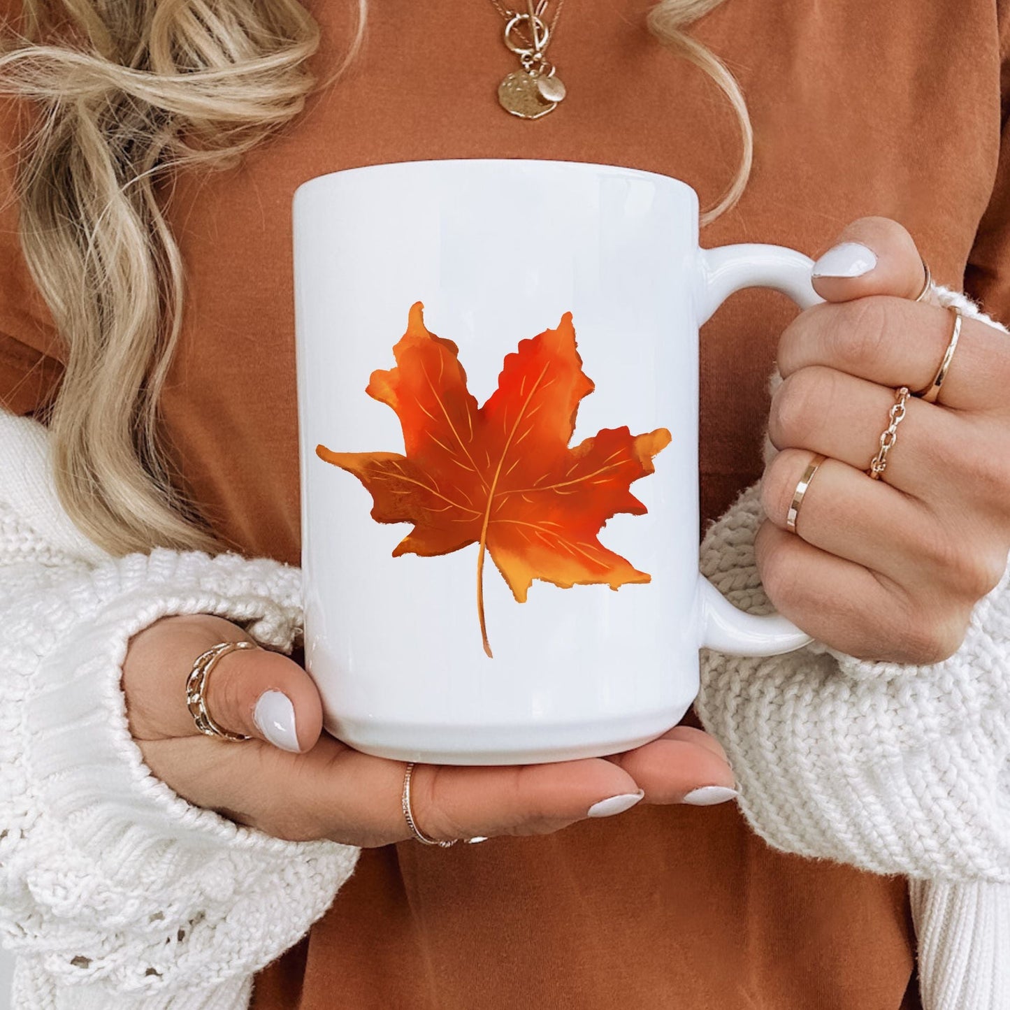 Autumn Maple Leaf Mug - MerikaArt