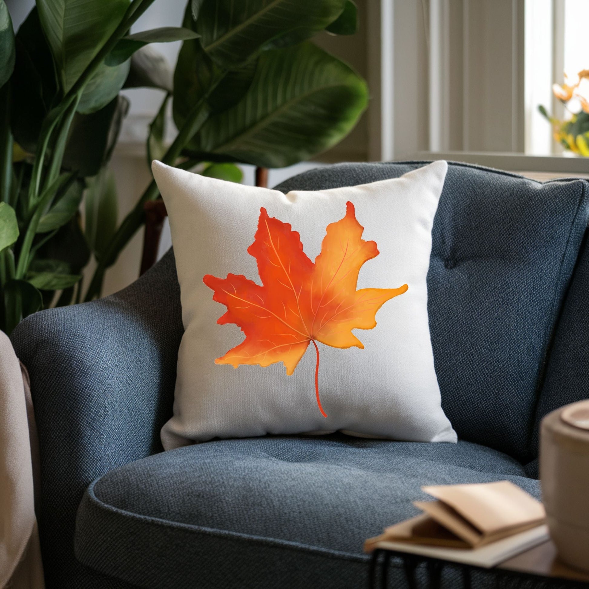 Autumn Maple Leaf Pillow - MerikaArt