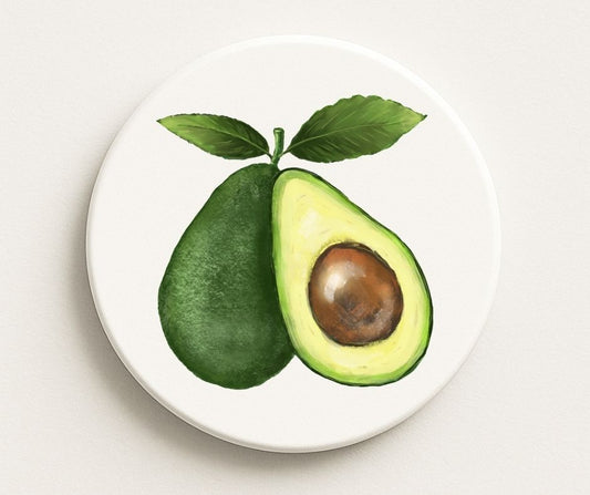 Avocado Ceramic Coaster - MerikaArt