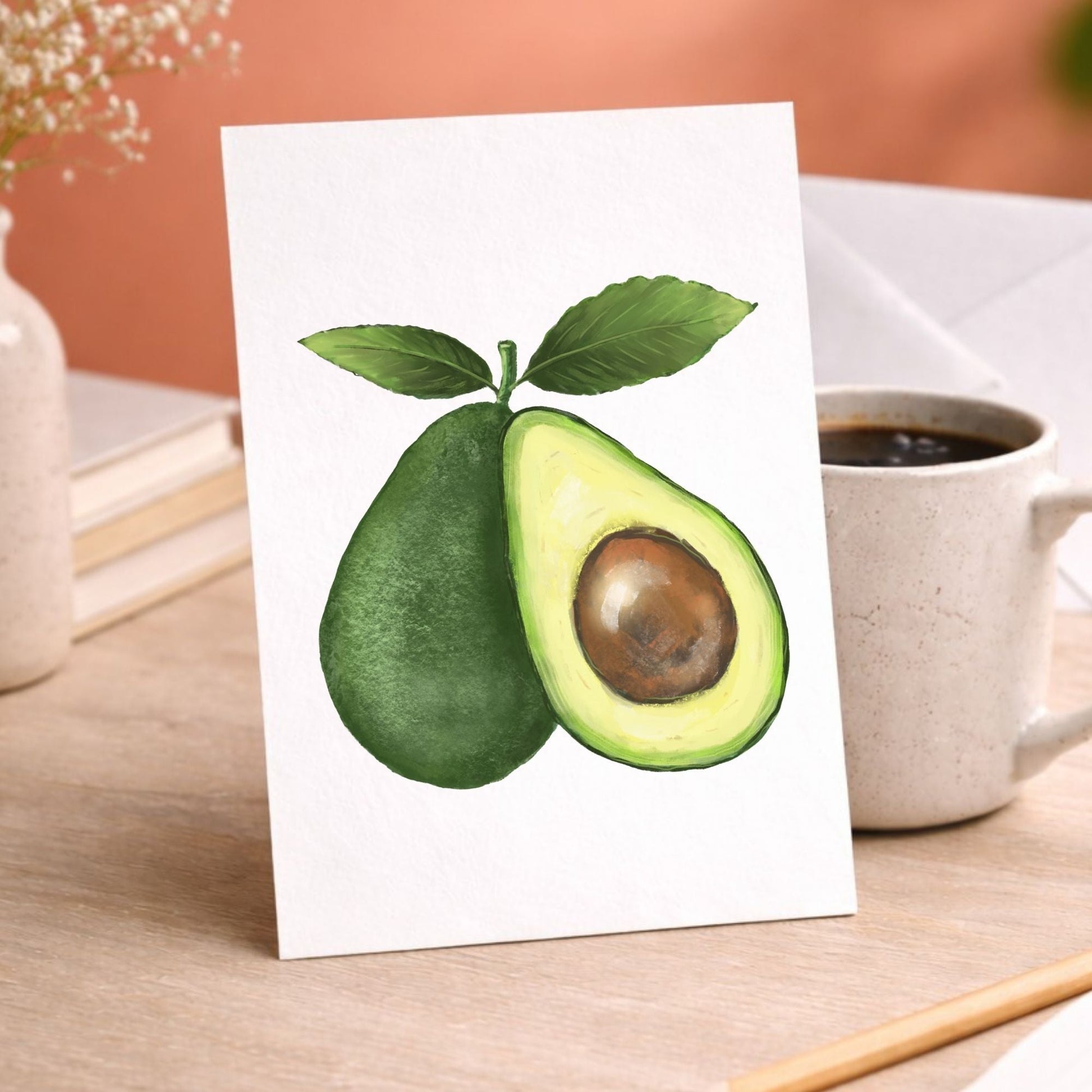 Avocado Postcard - MerikaArt