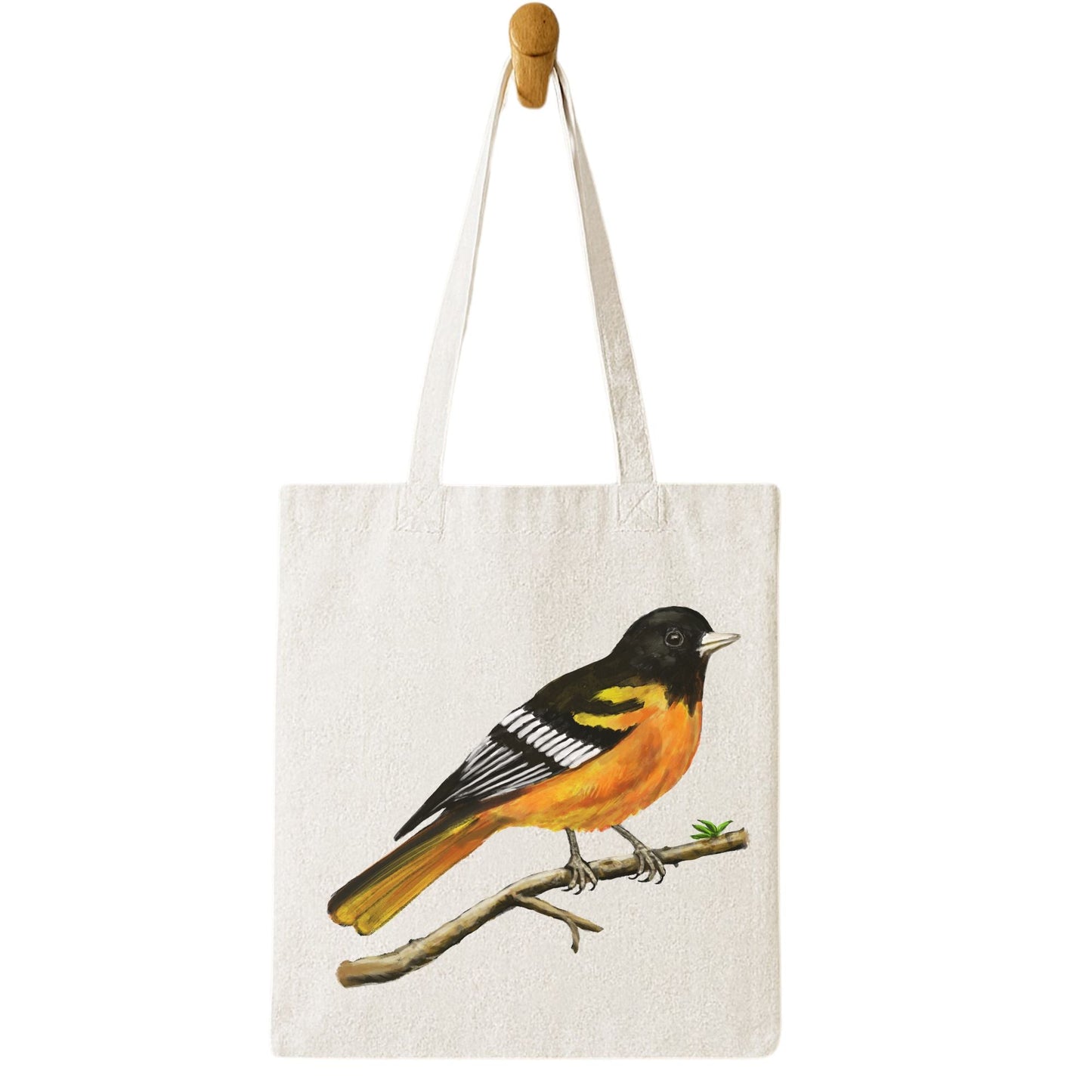 Baltimore Oriole Canvas Tote Bag - MerikaArt