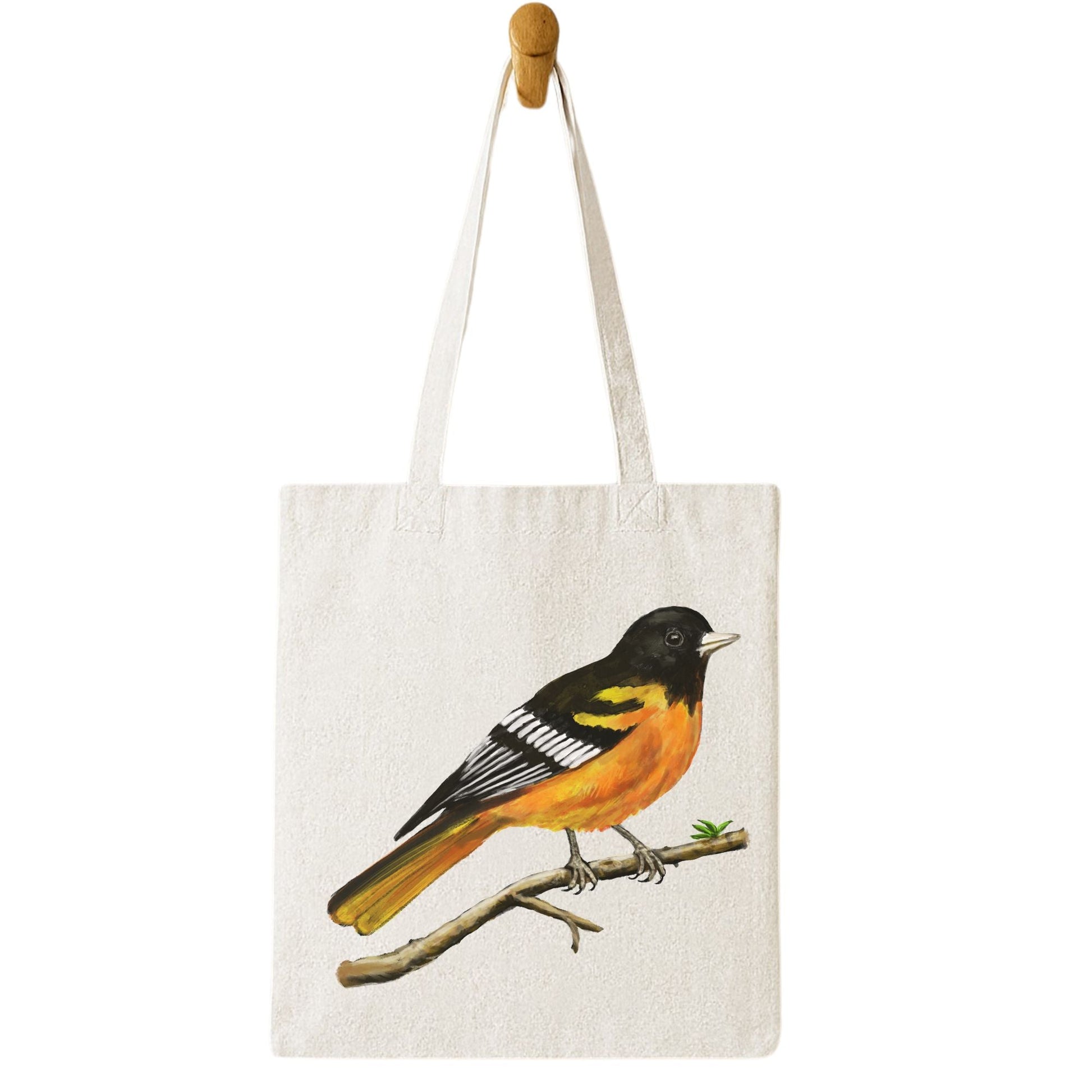 Baltimore Oriole Canvas Tote Bag - MerikaArt