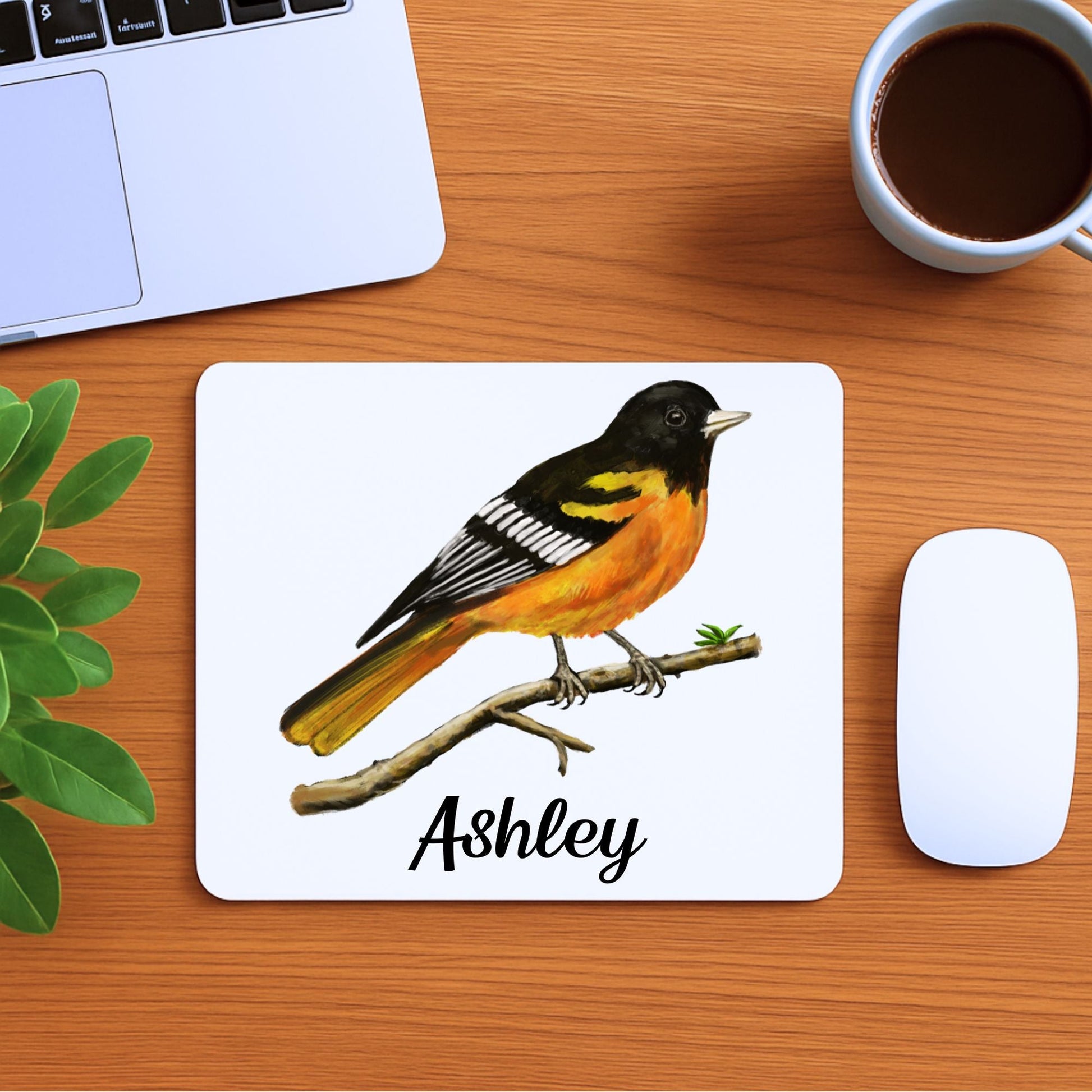 Baltimore Oriole Mousepad - MerikaArt