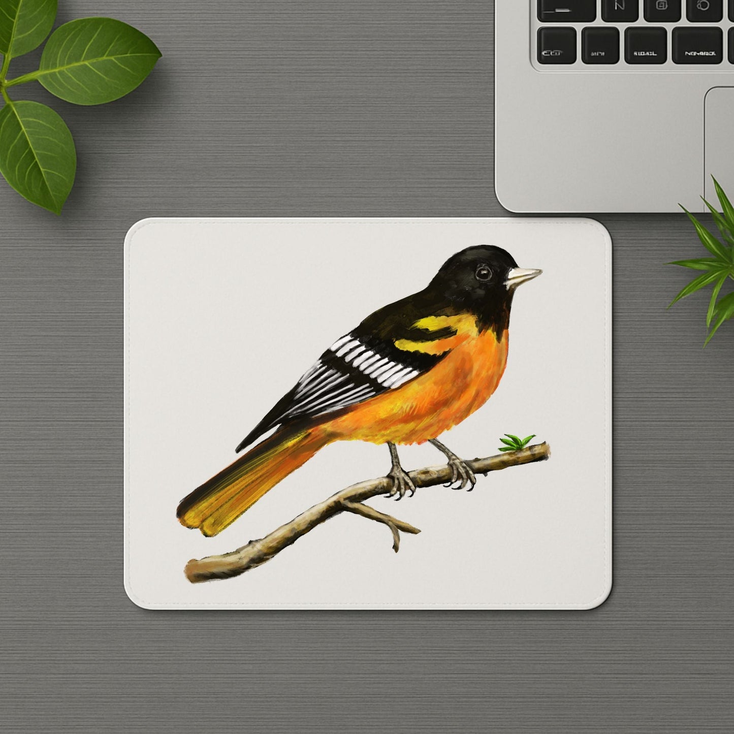 Baltimore Oriole Mousepad - MerikaArt