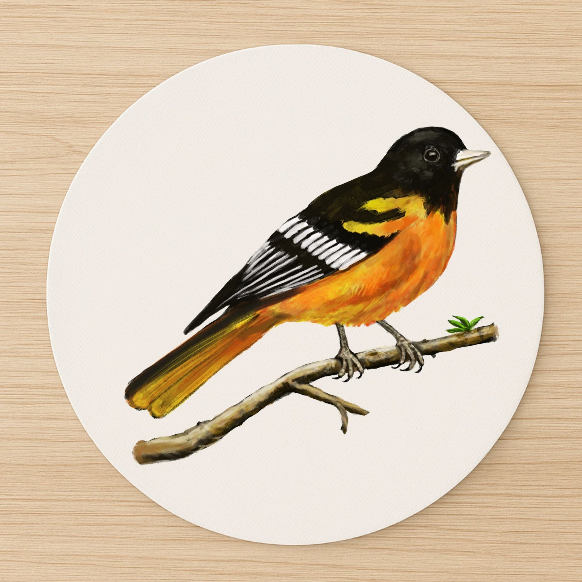 Baltimore Oriole Mousepad - MerikaArt