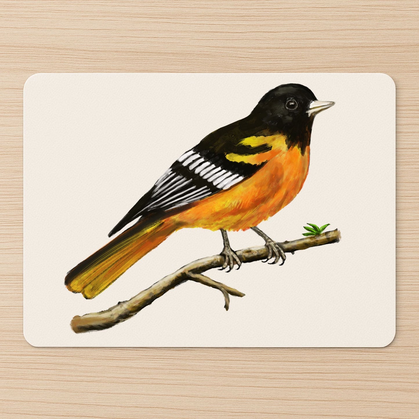 Baltimore Oriole Mousepad - MerikaArt
