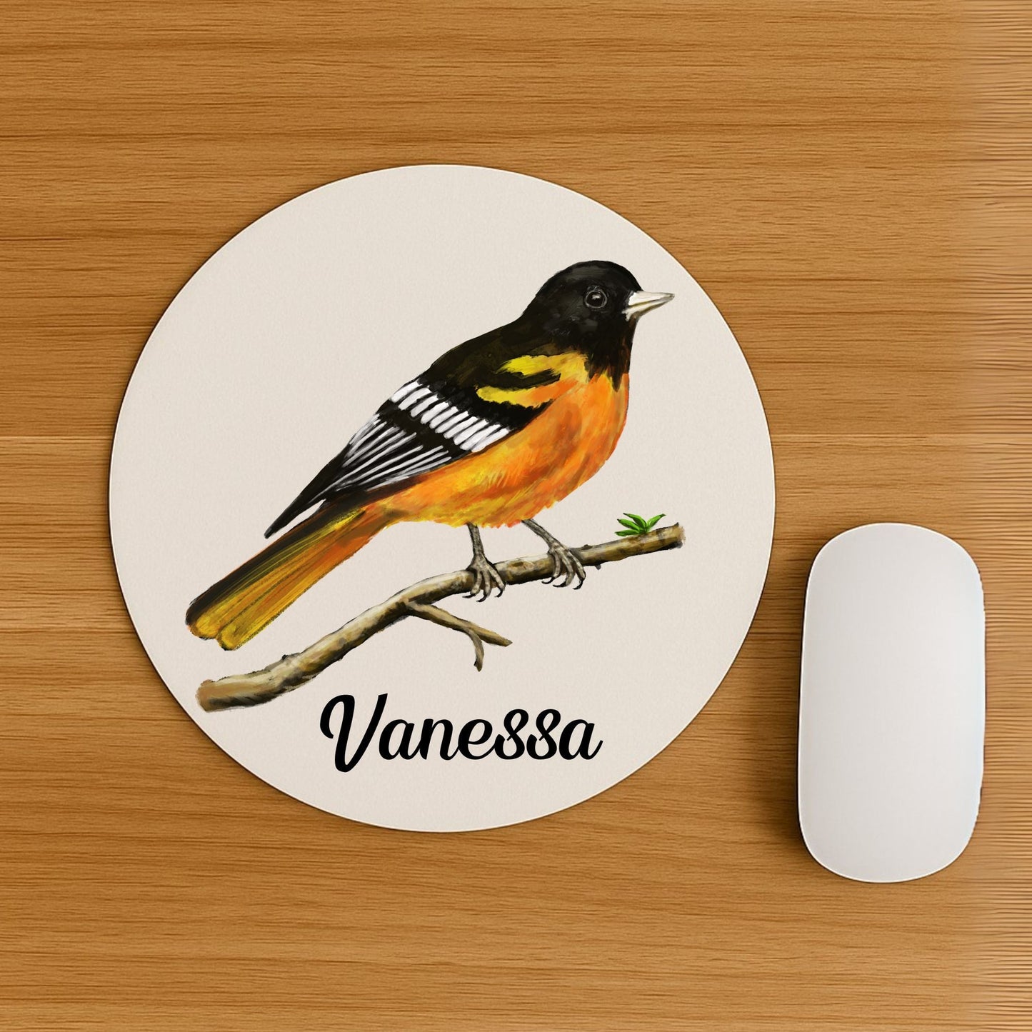 Baltimore Oriole Mousepad - MerikaArt