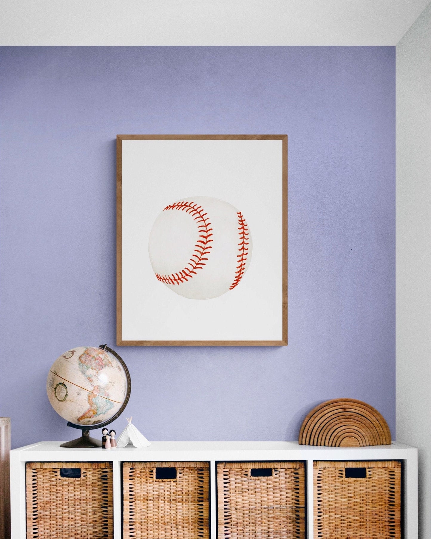 Baseball Print, Sport Painting, Boys Room Wall Art, Girls Room Print, Boys Room Gift, Kids Wall Art, Nursery Decor, Sports Lover Drawing - MerikaArt