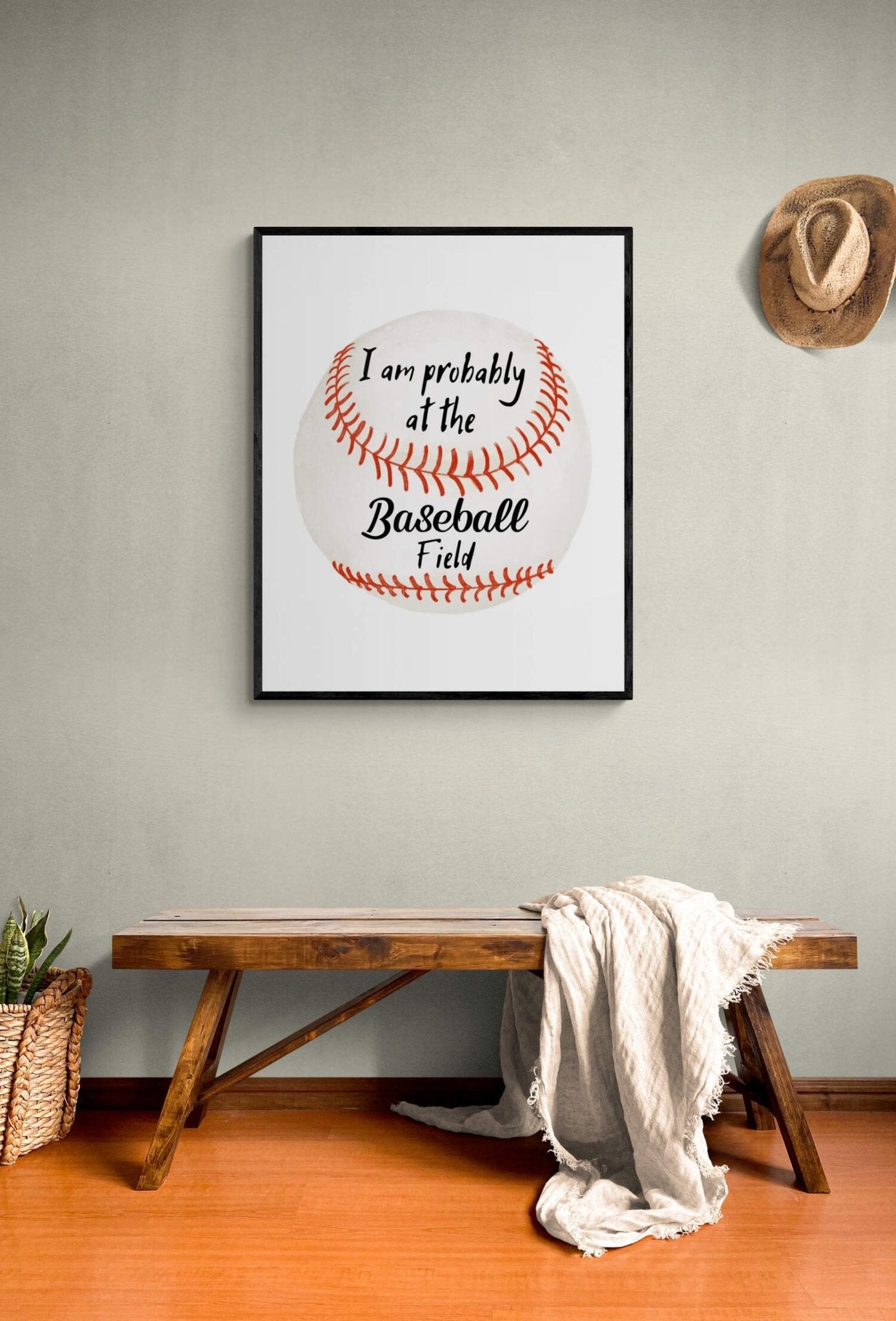 Baseball Sign Print, Sport Painting, Boys Room Wall Art, Girls Room Print, Kids Wall Art, Nursery Decor, Sports Lover Gift - MerikaArt