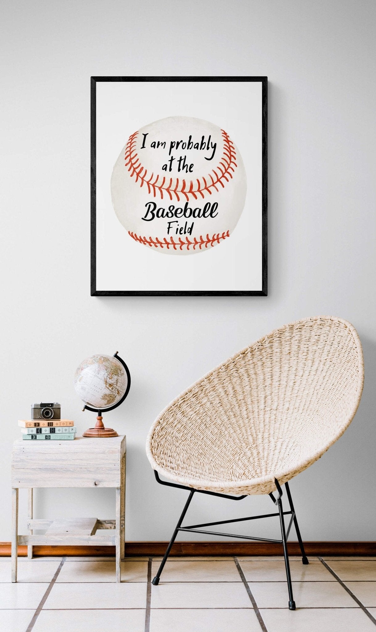 Baseball Sign Print, Sport Painting, Boys Room Wall Art, Girls Room Print, Kids Wall Art, Nursery Decor, Sports Lover Gift - MerikaArt