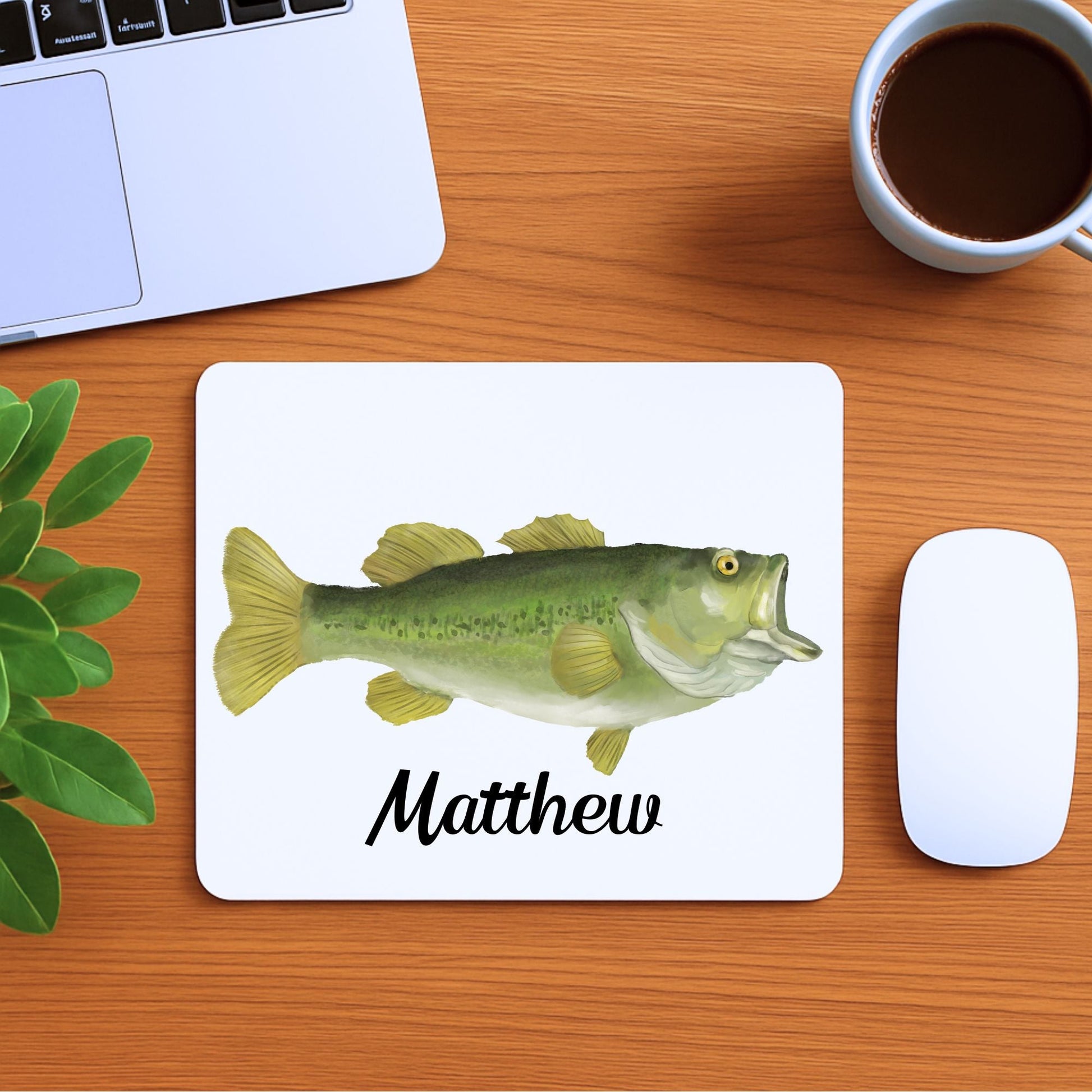 Bass Fish Mousepad - MerikaArt