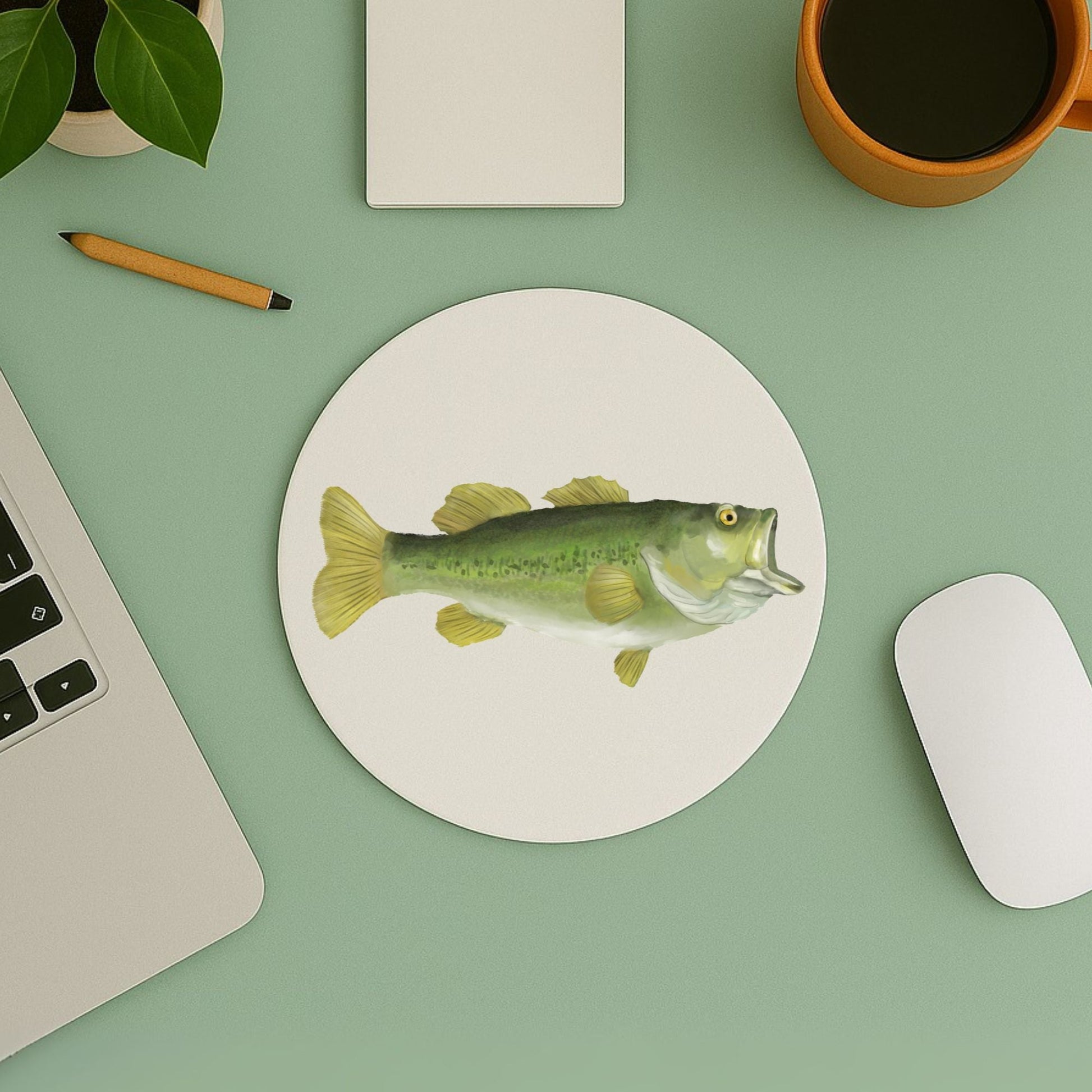 Bass Fish Mousepad - MerikaArt