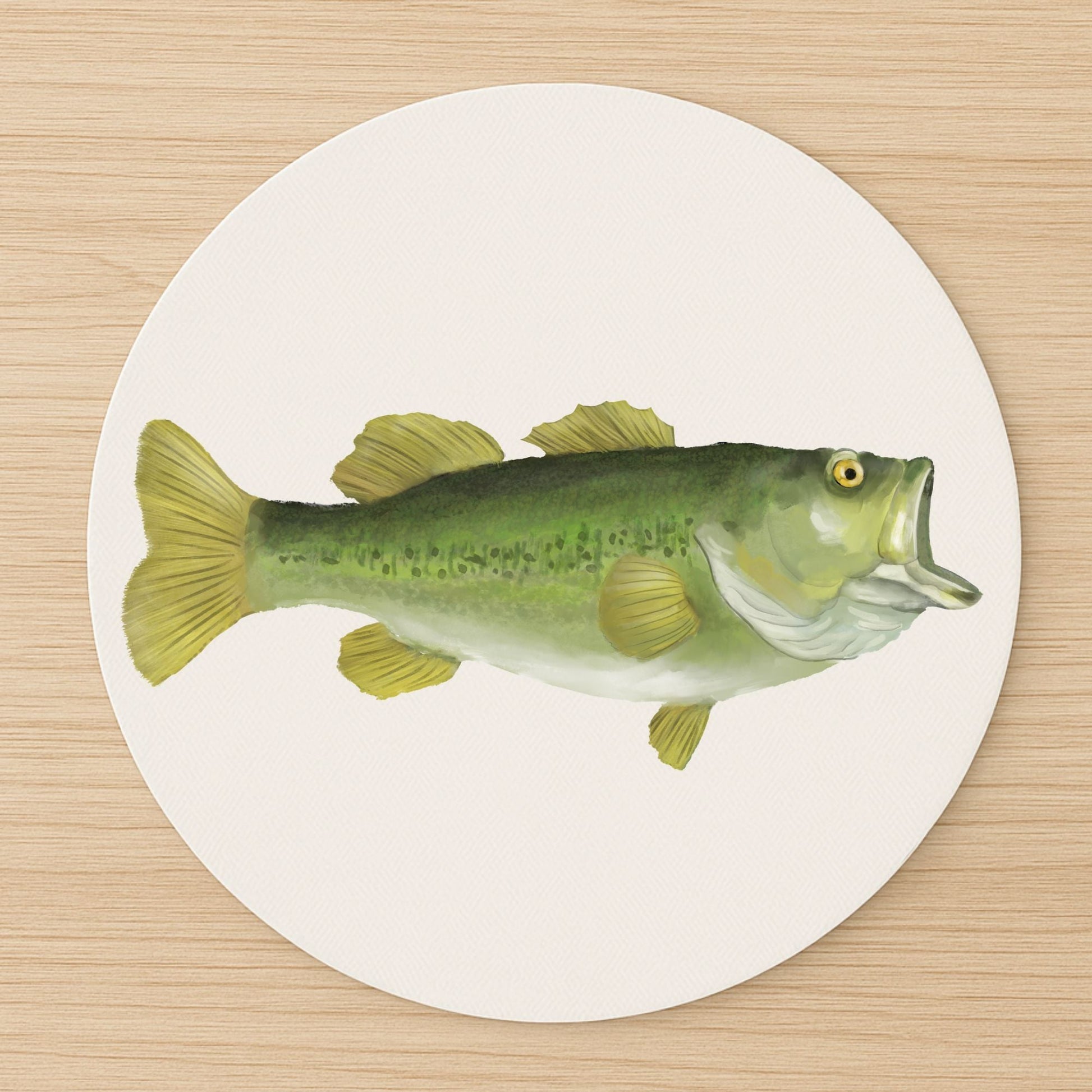 Bass Fish Mousepad - MerikaArt