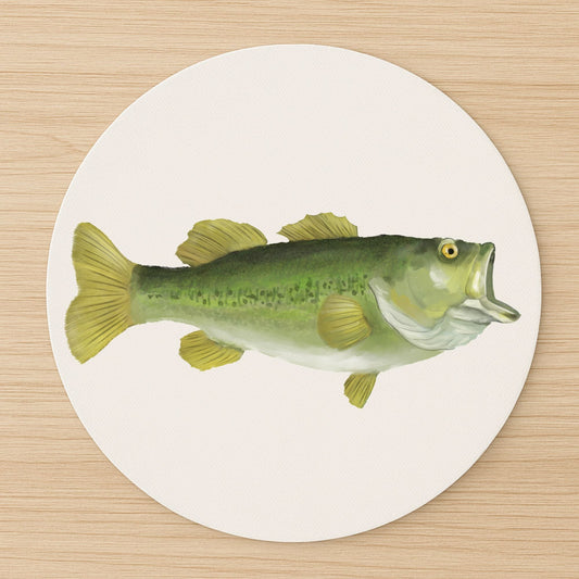 Bass Fish Mousepad - MerikaArt