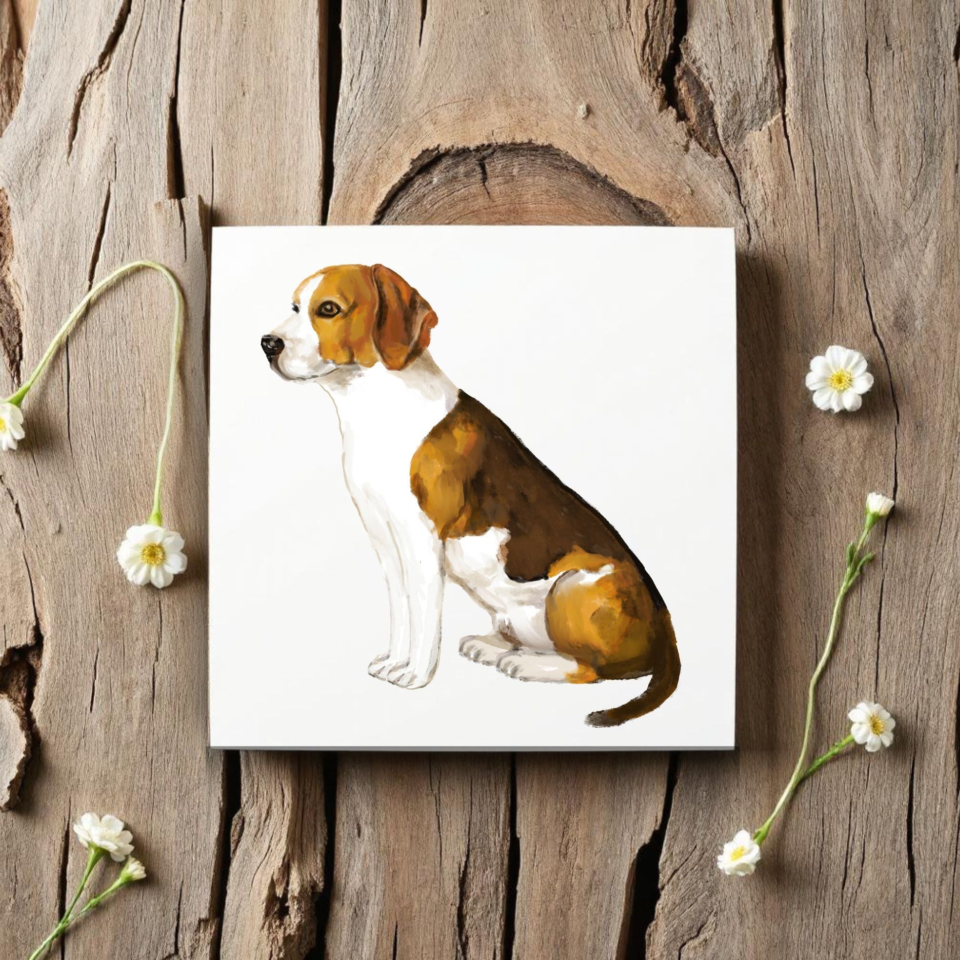 Beagle Ceramic Tile - MerikaArt