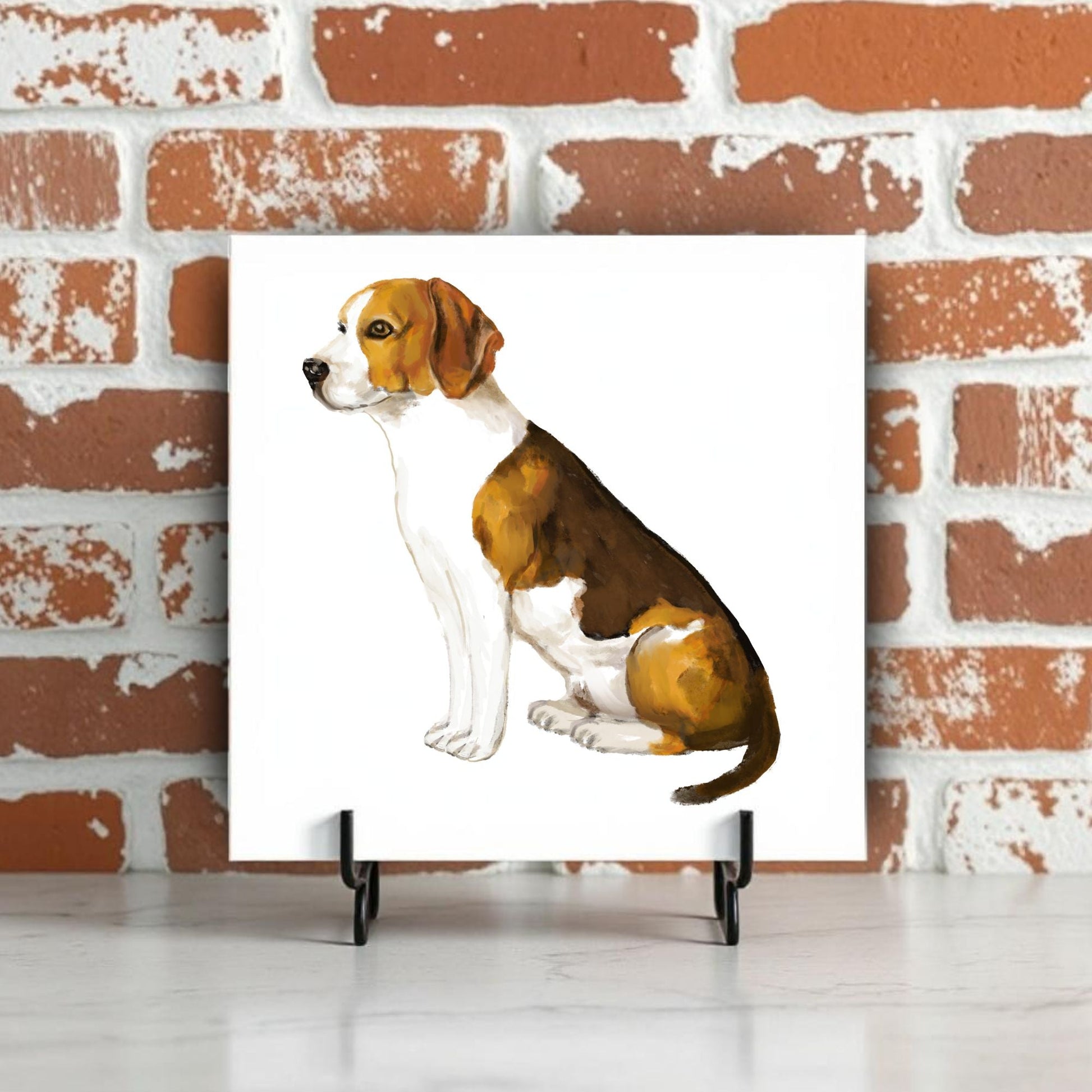 Beagle Ceramic Tile - MerikaArt